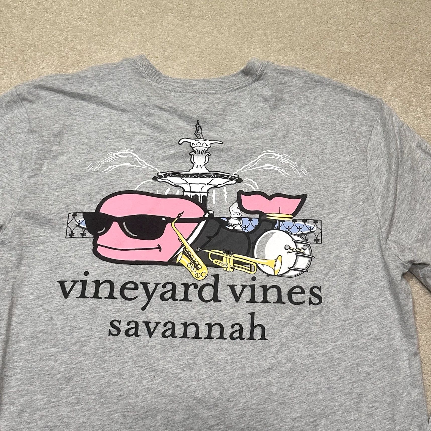 Vineyard Vines Vineyard Vines T Shirt Mens Medium Gray Double Sided Longsleeve Savannah Georgia Shirt Mens Regular Gray All Seasons Breathable Logo 2020s Adult Men Size US M / EU 48-50 / 2 - 3 Thumbnail