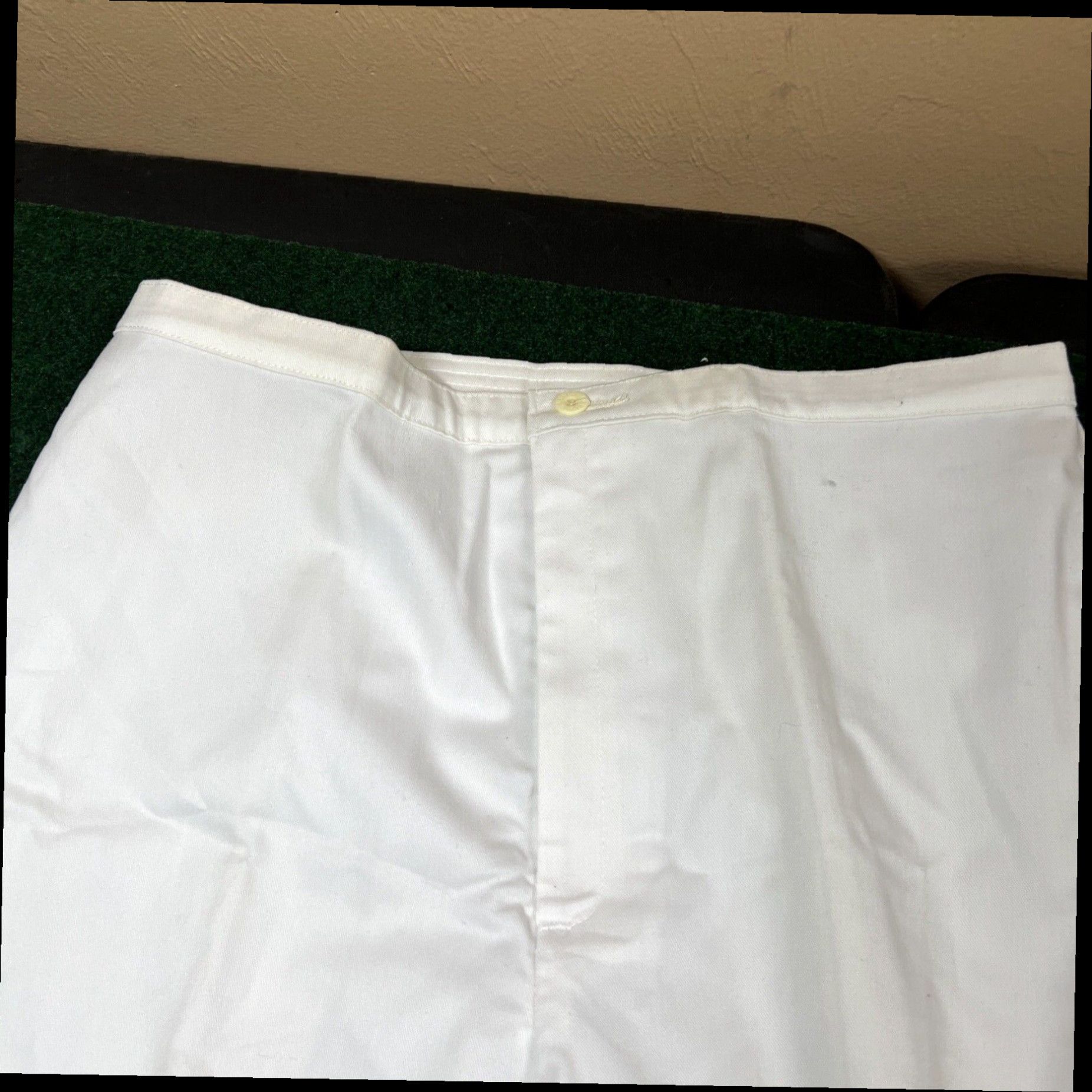 Vintage Vintage 70s Levis Sportswear Pants Womens (32x28) Off White Pleated USA Stained Size 24" / US 00 / IT 34 - 2 Thumbnail