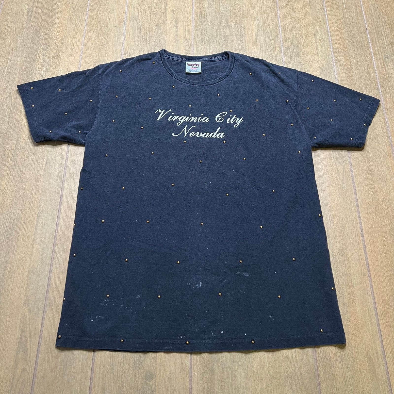 Vintage Vintage 90s Virginia City Nevada gold stud details Sz L Y2K Size US L / EU 52-54 / 3 - 1 Thumbnail