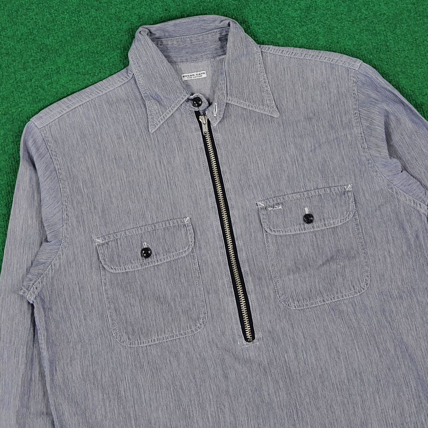 Japanese Brand × Sugar Cane × Vintage Vintage Sugar Cane Half Zipper Japan Brand Polo Shirt Size US L / EU 52-54 / 3 - 2 Thumbnail