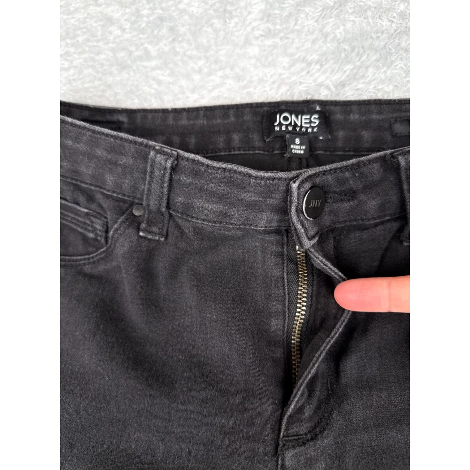 Jones New York Jones New York Jeans Women's 8 Black Denim Skinny Mid Rise 28x28 Regular Fit Size 30" / US 8 / IT 44 - 5 Thumbnail