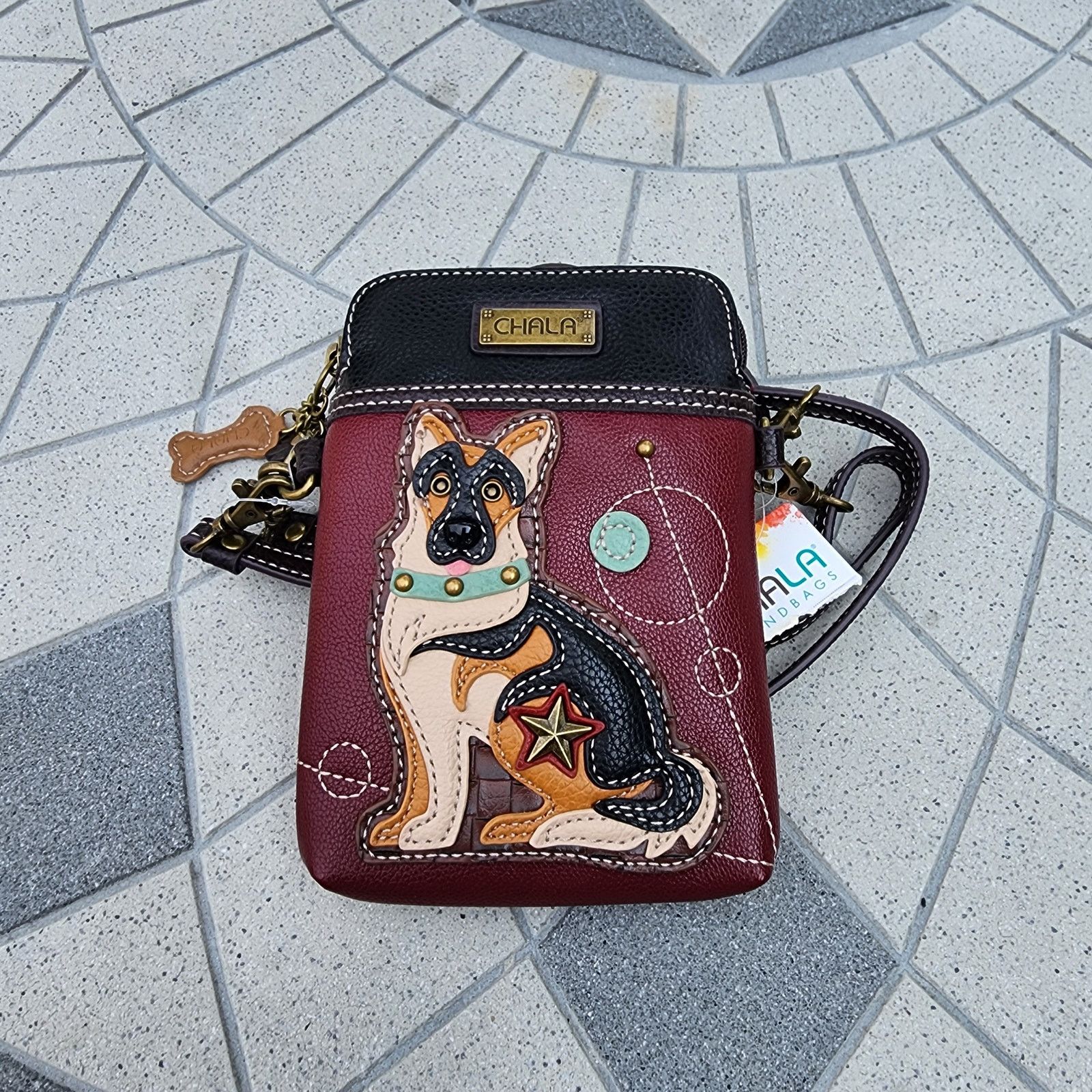 Designer Chala Vegan Leather Doggie Mini Crossbody Cell Phone Bag Size ONE SIZE - 2 Thumbnail
