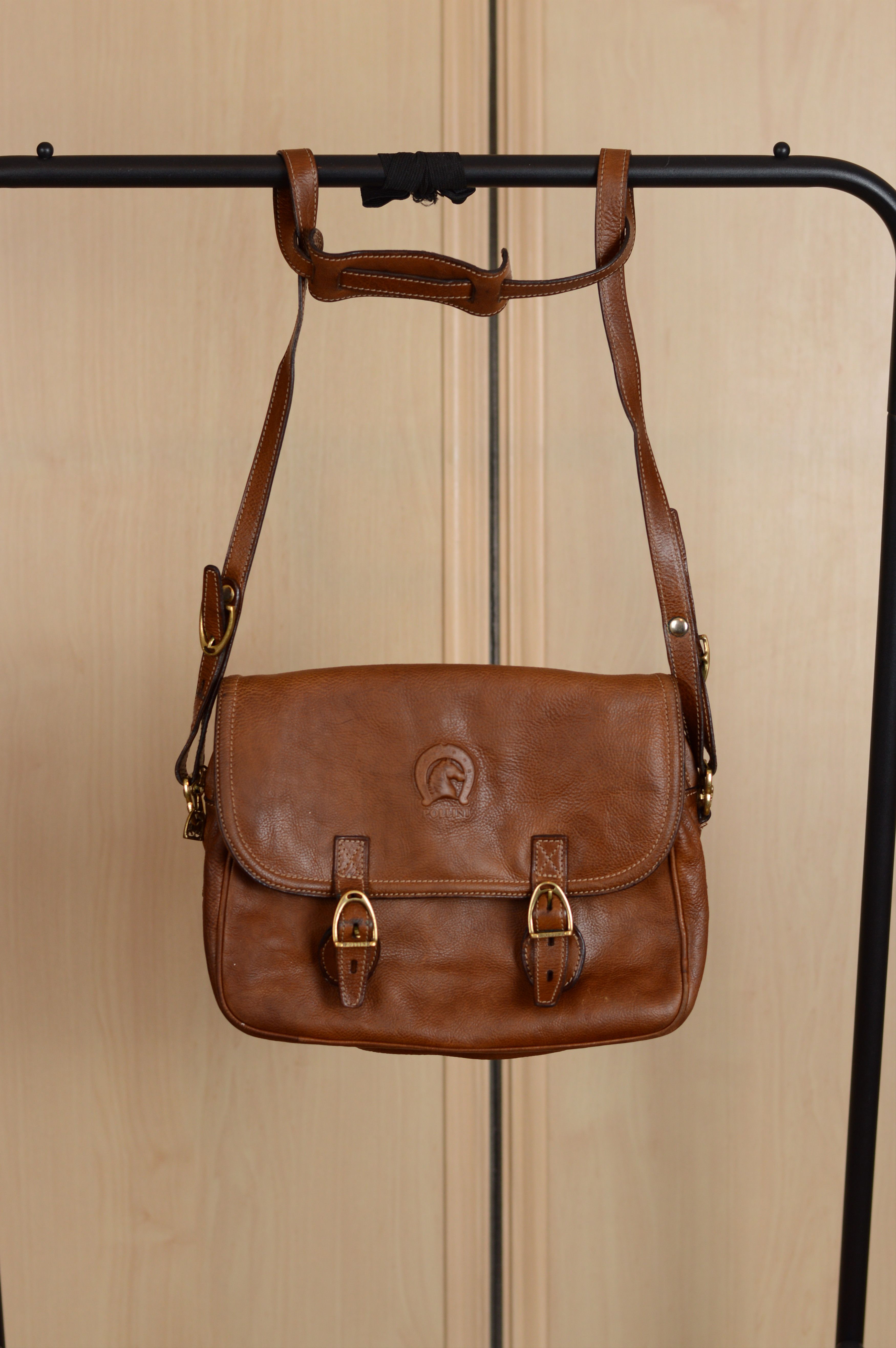 Pollini Pollini Brown Leather Shoulder Bag Size ONE SIZE - 1 Thumbnail