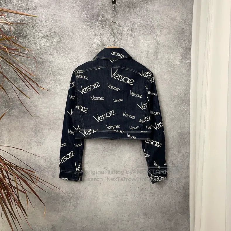 Versace Versace Dark blue cotton monogram segment denim top Size XS / US 0-2 / IT 36-38 - 3 Thumbnail