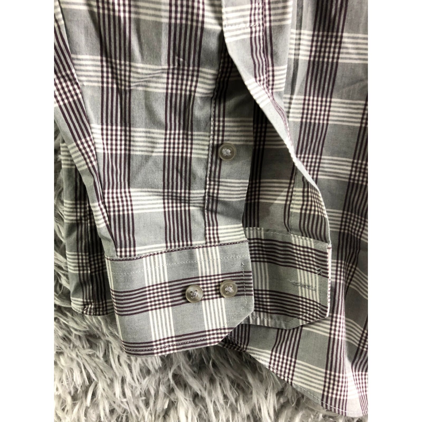 Geoffrey Beene Geoffrey Beene Slim Fit Shirt Size 15 34/35 Mens Long Sleeve Spread Collar Shirt Gray Size US M / EU 48-50 / 2 - 2 Thumbnail