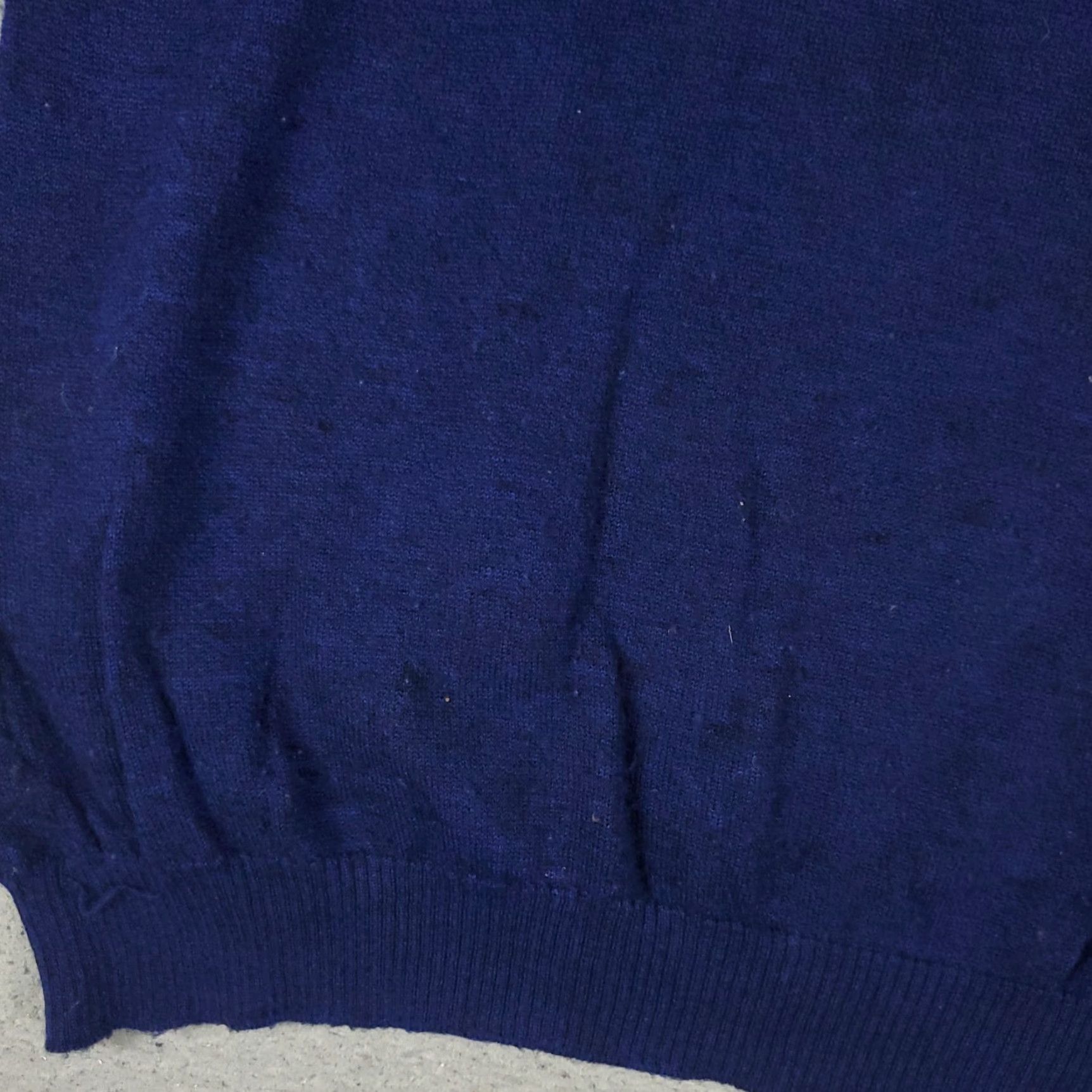Benetton VINTAGE Benetton Sweater Mens XL Blue Wool Collared Pullover Sweatshirt Size US XL / EU 56 / 4 - 4 Thumbnail