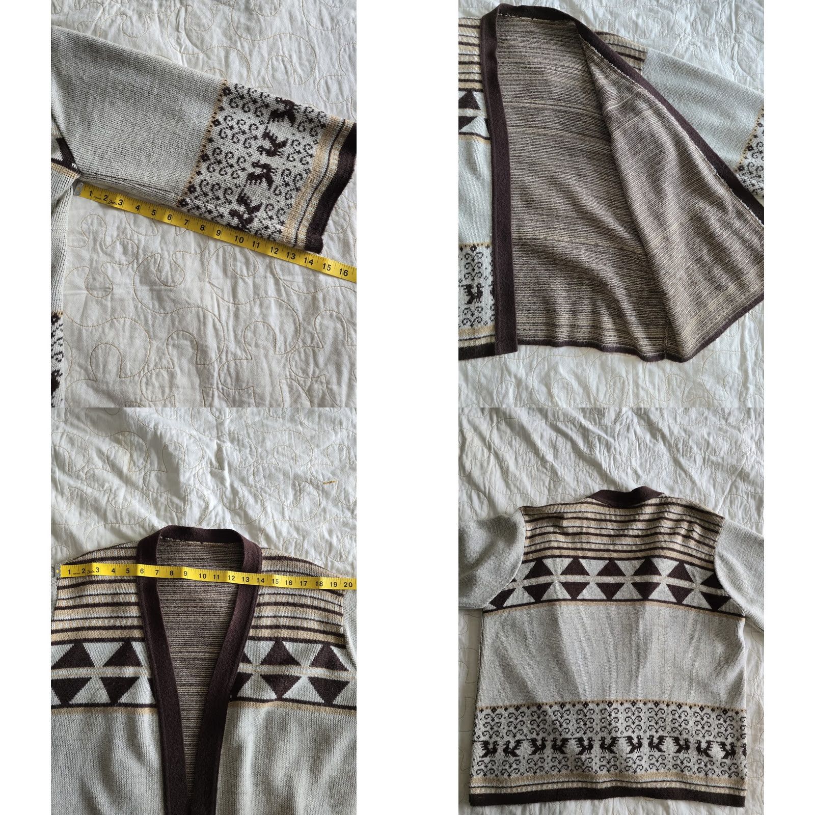 Vintage VINTAGE Eagle Sweater Cardigan Womens Large XL Brown Acrylic 1970s Boho Hippie Hippy Womens Size L / US 10 / IT 46 - 8 Thumbnail