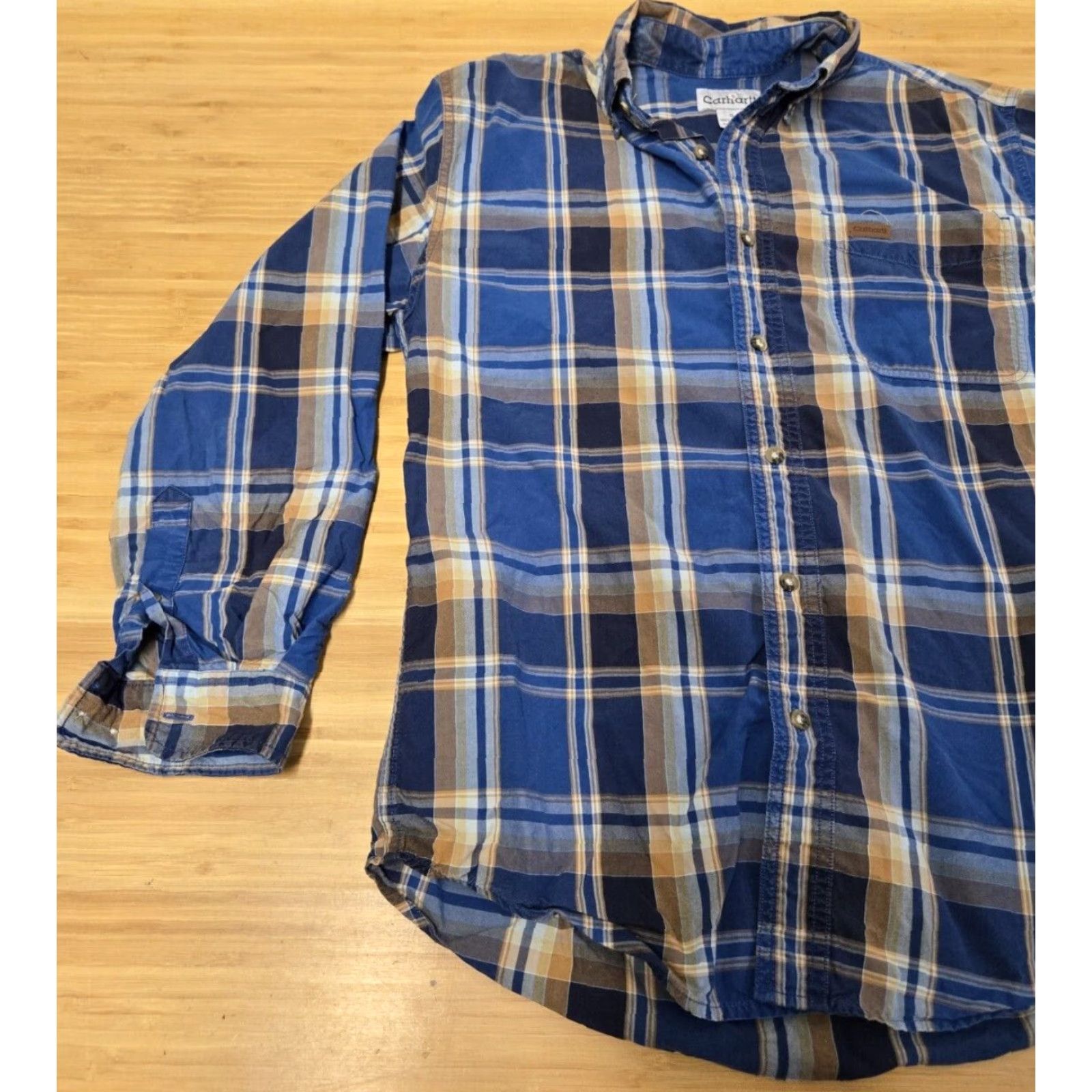Carhartt Carhartt Shirt Men’s Long Sleeve Plaid Loose Fit Small Blue Mens Size US S / EU 44-46 / 1 - 3 Thumbnail