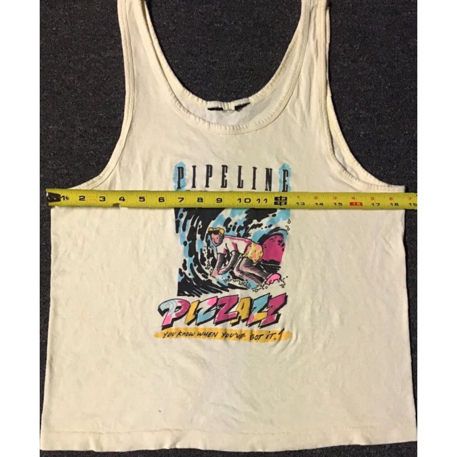 Vintage VINTAGE 80s Pipeline Pizzazz Faded Surf Tank Top Yellow Small Men T-Shirt Sleeveless Grunge Beach Skate Hawaii USA Ocean Pacific TC 90s Size US S / EU 44-46 / 1 - 7 Thumbnail