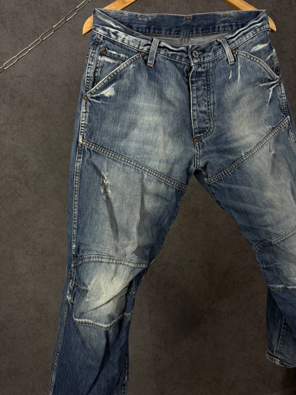 G-Star G Star Raw vintage designer distressed denim jeans Size US 31 - 3 Thumbnail