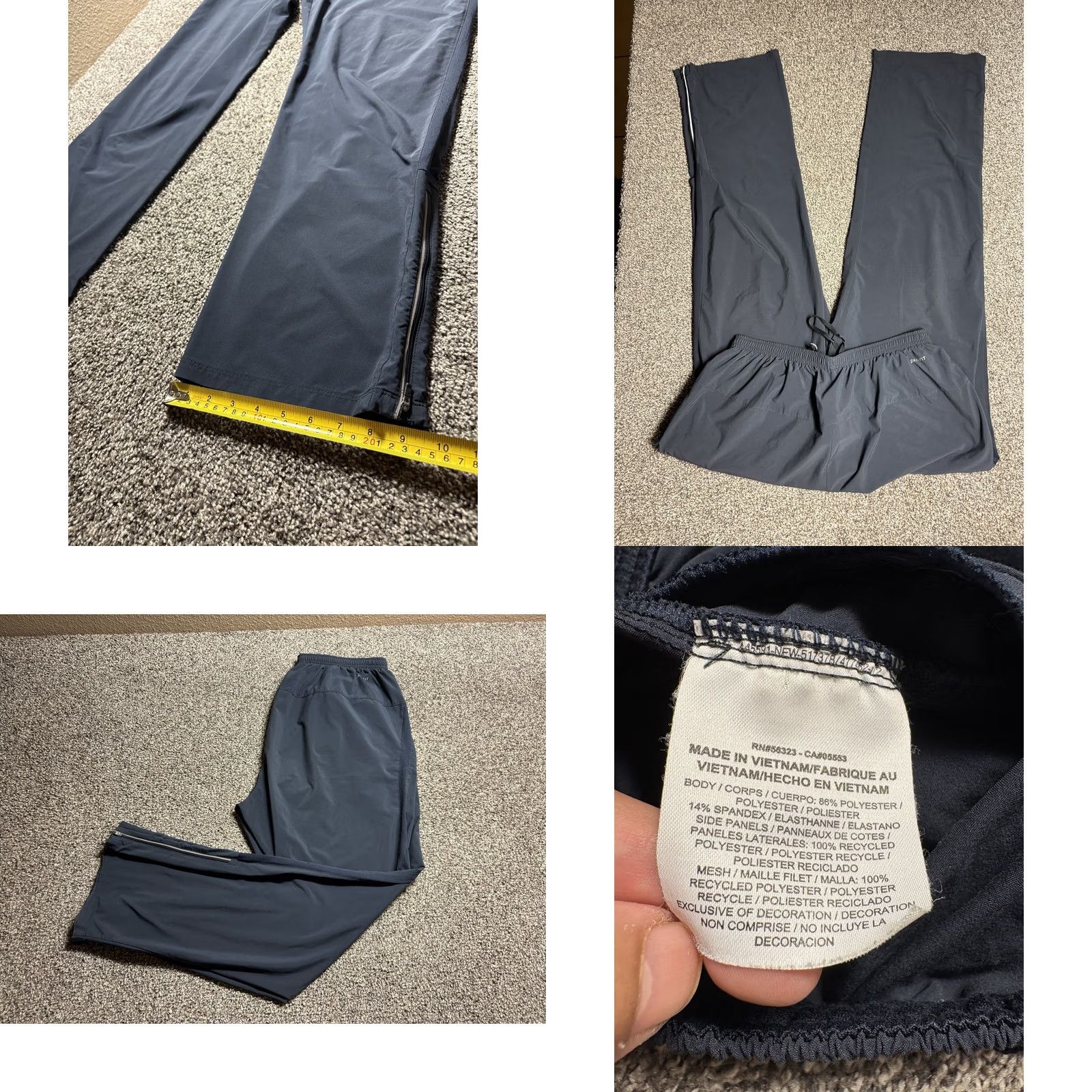 Nike Nike Sweatpants Mens XL Gray Zipper Pockets Elastic Waist 640111 Outdoor Size US 36 / EU 52 - 8 Thumbnail