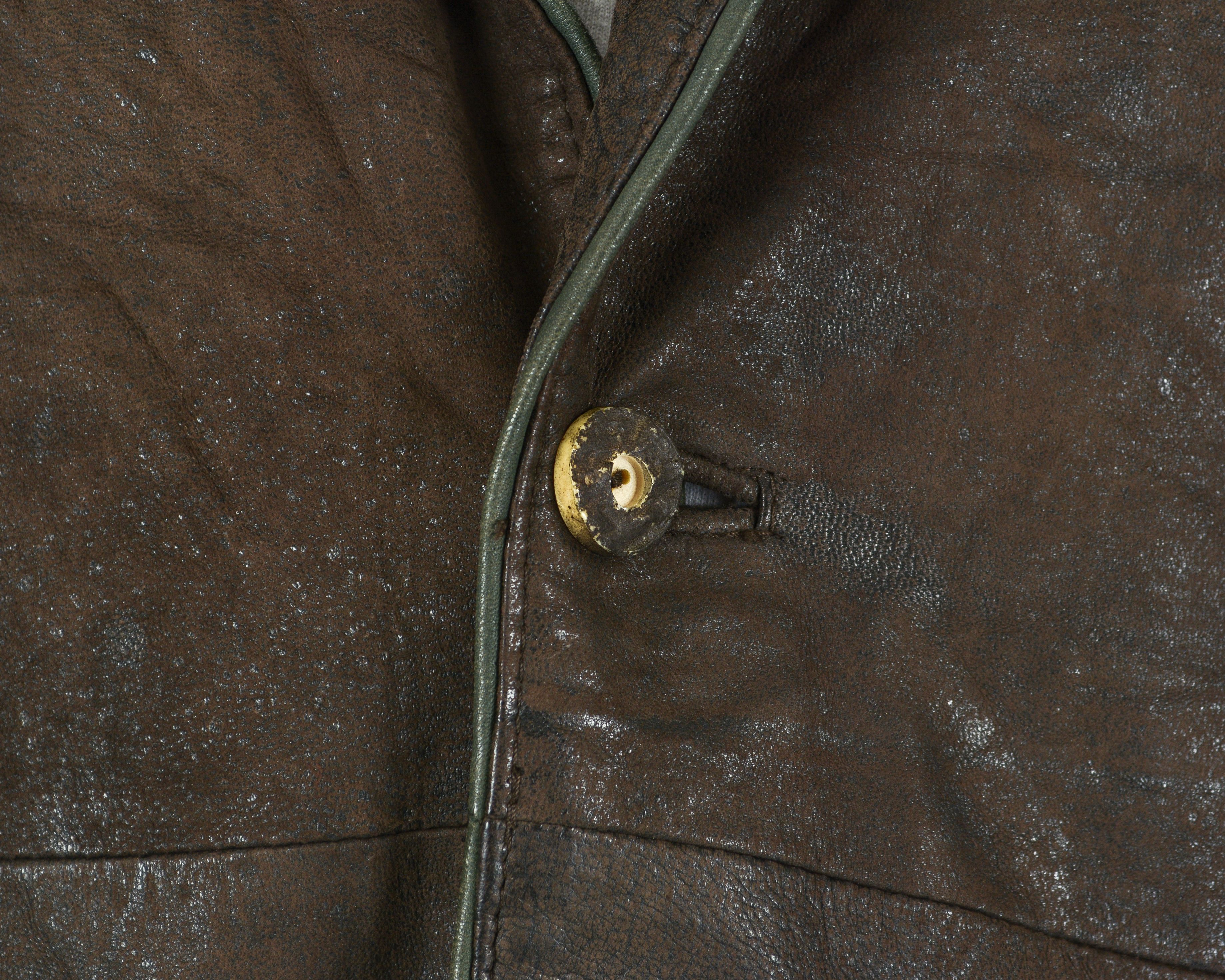 Leather W18 Leather L Trachten Jacket Coat Blazer Oktoberfest Size 44S - 4 Thumbnail