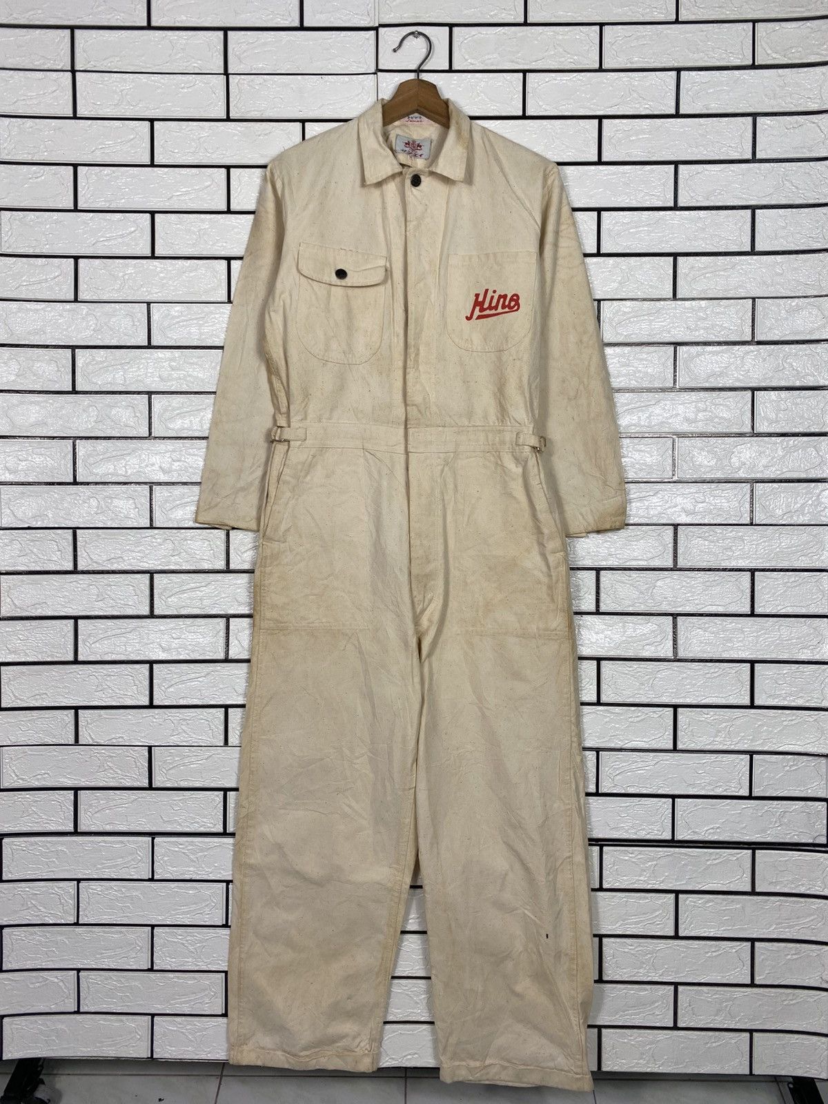 Japanese Brand Tokyo Hino Diesel Coverall Worker Duck Canvas Detroit Size US 30 / EU 46 - 2 Thumbnail