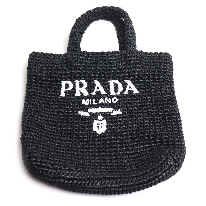 Prada Prada Prada Crochet Raffia Tote Bag Plant-based Tote Bag 1BG422 DUTY FREE for USA Size ONE SIZE - 1 Thumbnail
