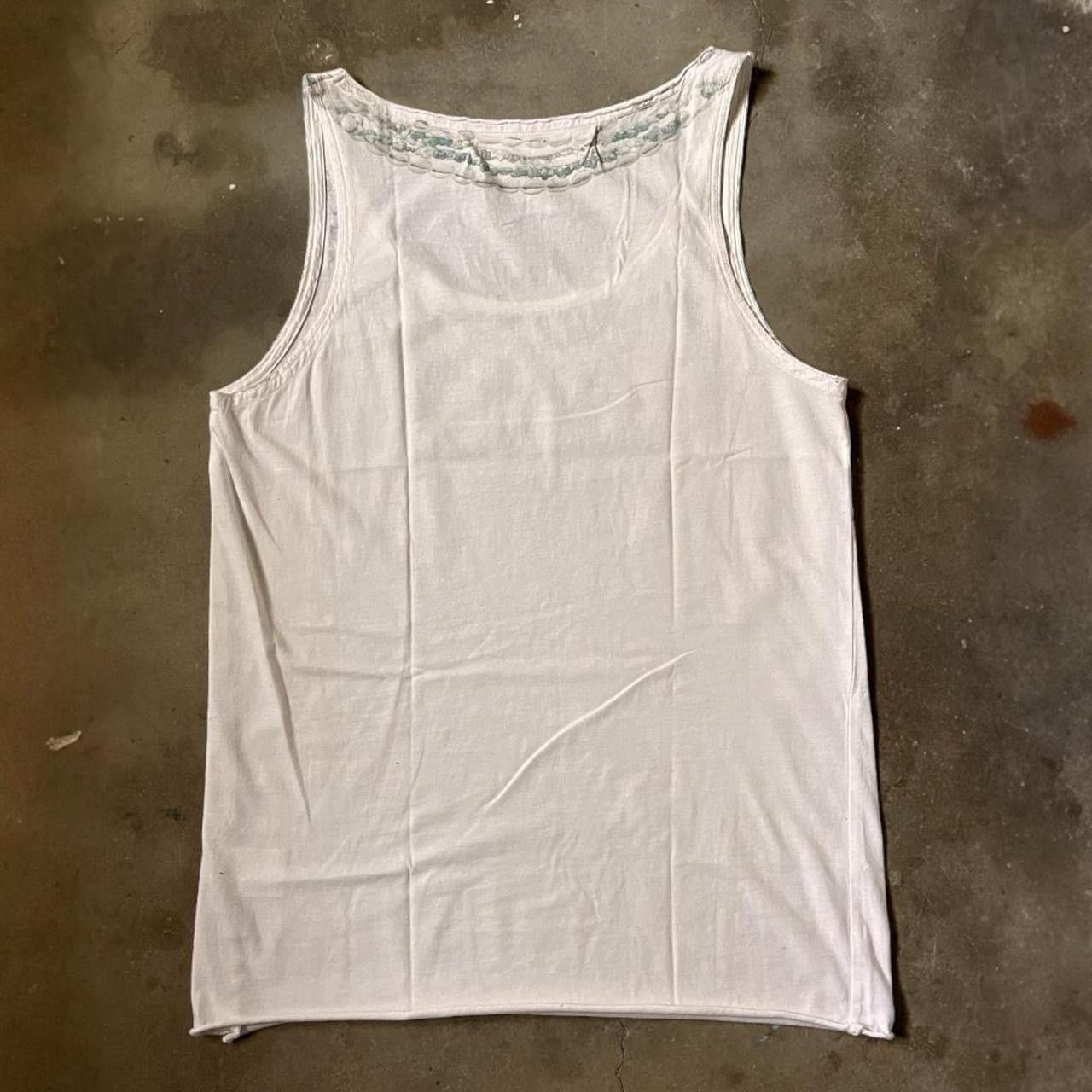 If Six Was Nine VINTAGE GOA FEATHER TANK TOP Size M / US 6-8 / IT 42-44 - 2 Thumbnail