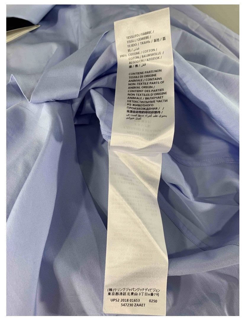 Gucci Gucci Blue Poplin GG Embroider Collar Slim Fit Shirt 16 NWT Size US L / EU 52-54 / 3 - 16 Thumbnail