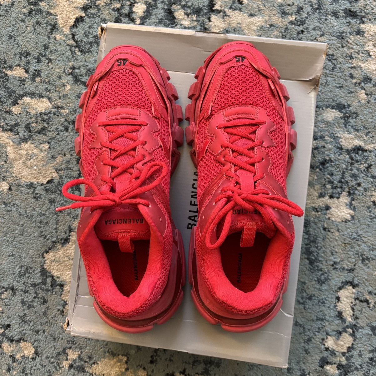 Balenciaga Balenciaga Track.3 Red Sneakers Brand New Size 12 Og All Size US 12 / EU 45 - 4 Thumbnail
