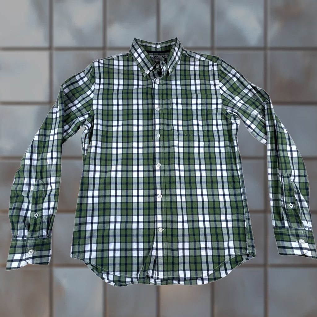 Old Navy Old Navy Mens Plaid Button Down Shirt Green White Blue Size Medium Size US M / EU 48-50 / 2 - 1 Thumbnail