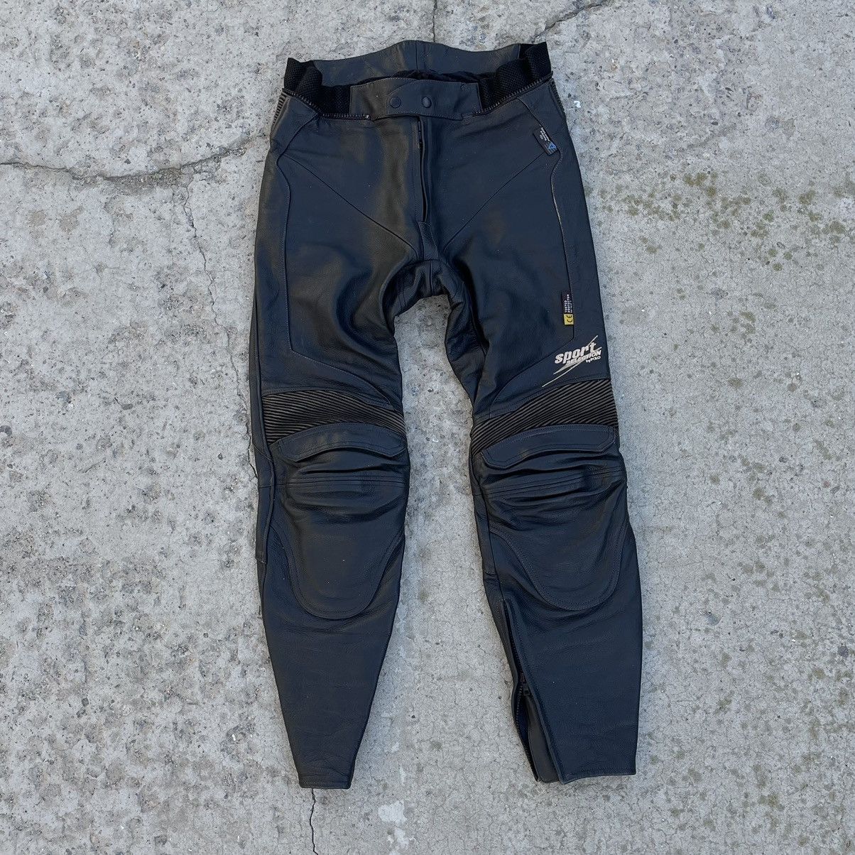 Leather × Vintage Vintage Leather Pants Polo Moto 90s Y2K Style USA Size US 34 / EU 50 - 1 Thumbnail