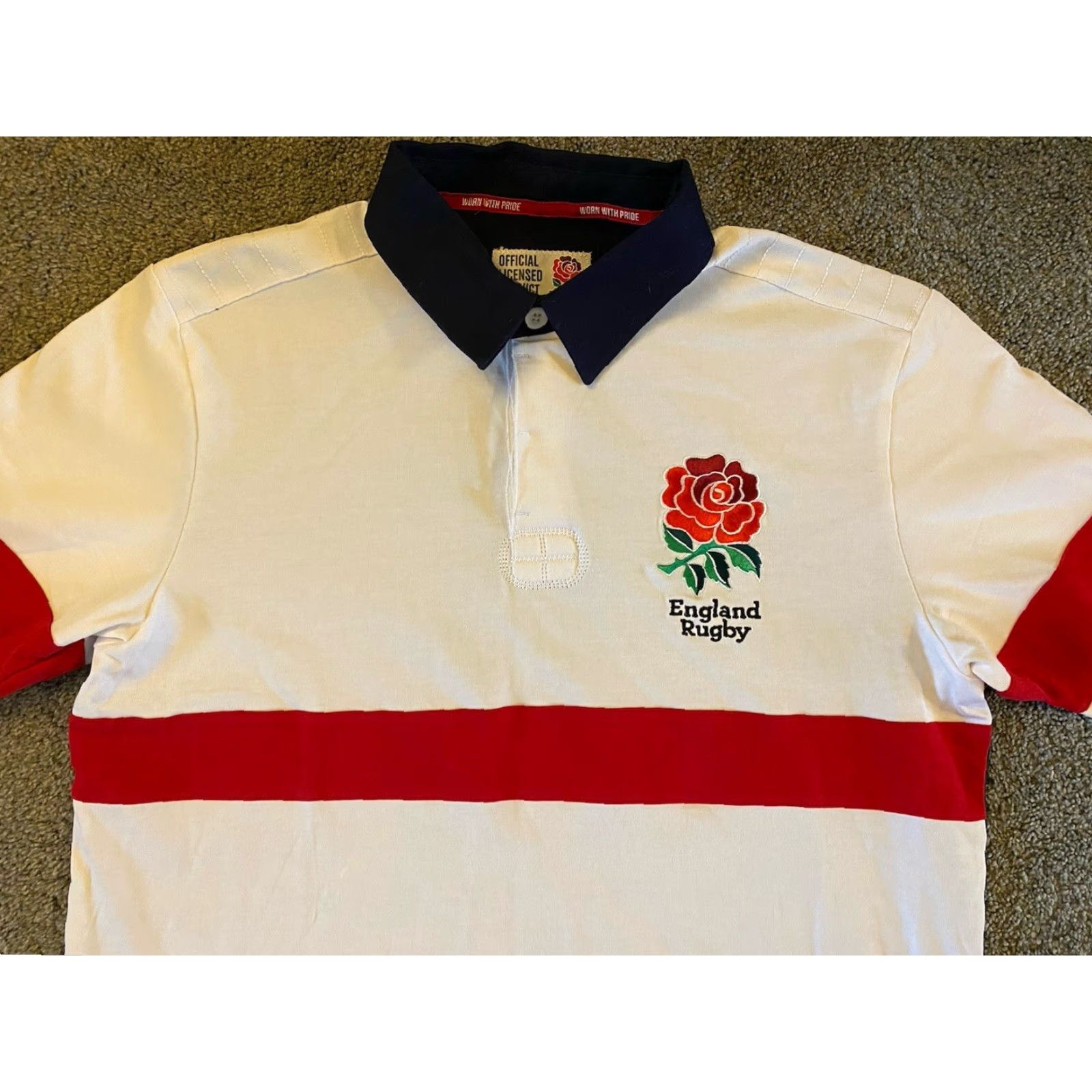 Vintage England Rugby Polo Shirt Men M Rose Official Licensed Product For The Glory Size US M / EU 48-50 / 2 - 6 Thumbnail