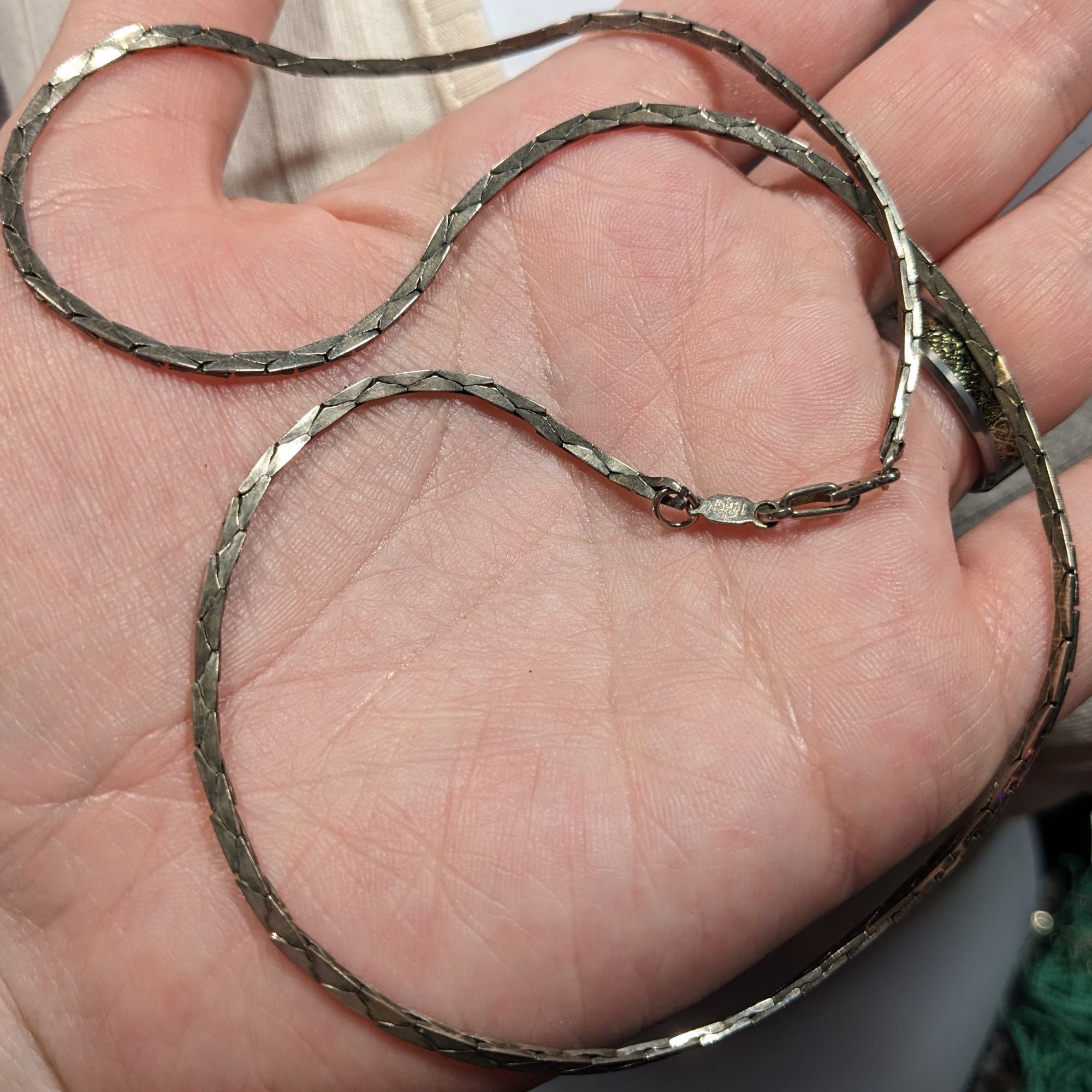 Other Classic 14k Gold Plated Silver Tone Serpent Chain Necklace Size ONE SIZE - 5 Thumbnail