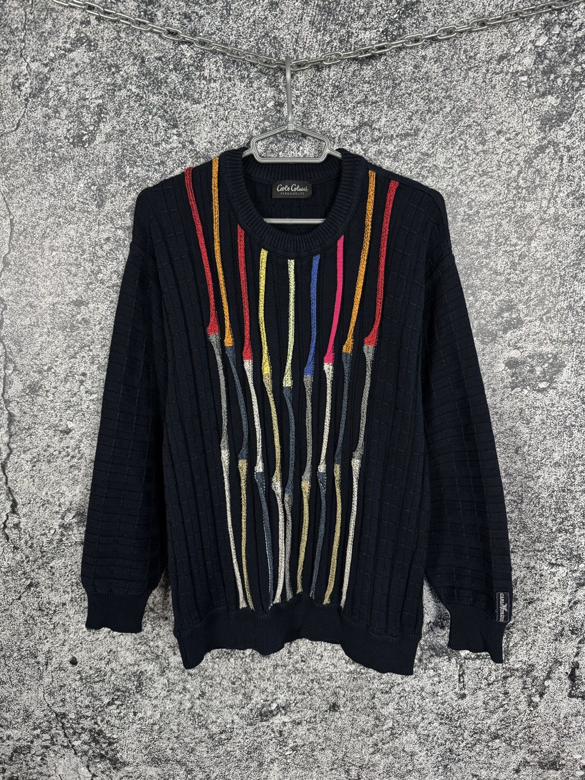 Carlo Colucci Carlo Colucci Personality Designer Knit Sweater Wool Size 52 Size US L / EU 52-54 / 3 - 1 Thumbnail