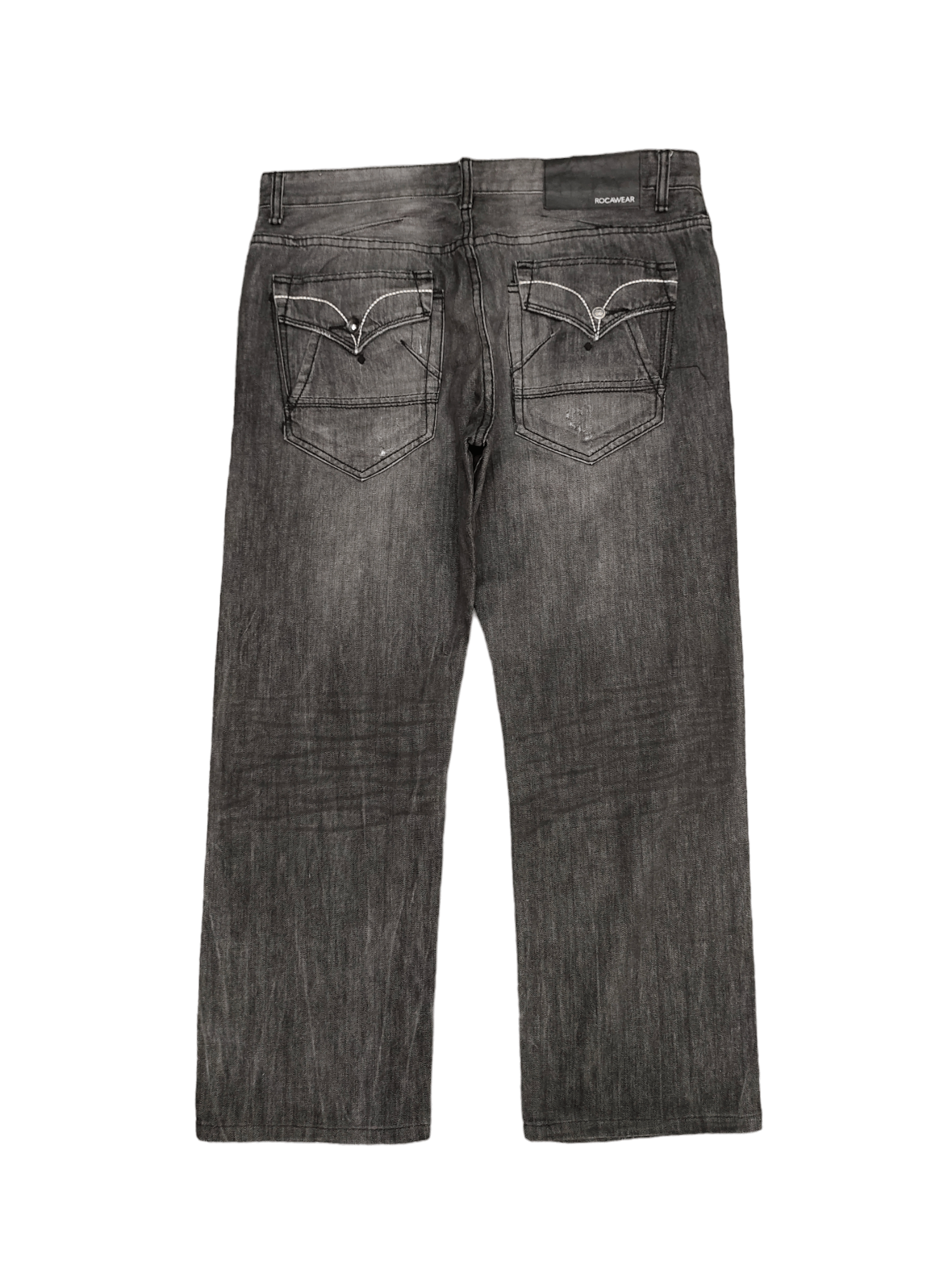 Rocawear Baggy Jeans Rocawear Distress Denim Wide Leg Classic Fit Y2k Size US 36 / EU 52 - 10 Thumbnail