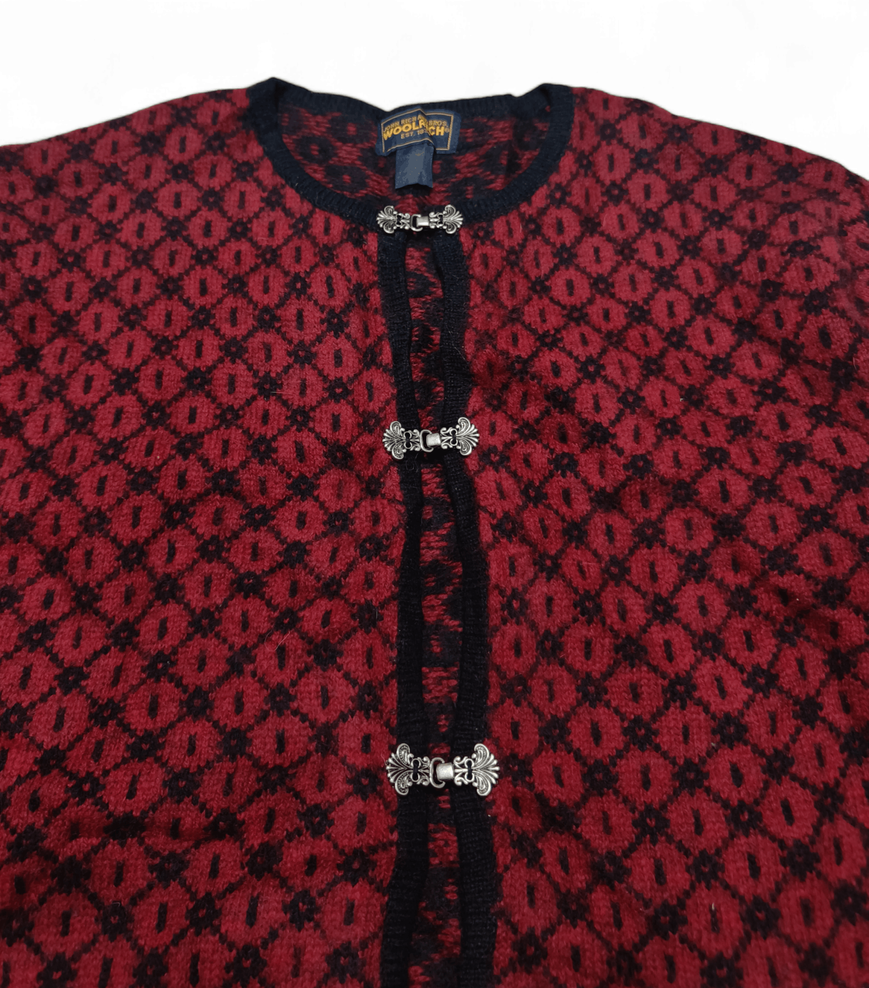 Woolrich Woolen Mills Vintage WOOLRICH Women's Floral Motifs Knit Wool Sweater Size XL / US 12-14 / IT 48-50 - 4 Thumbnail