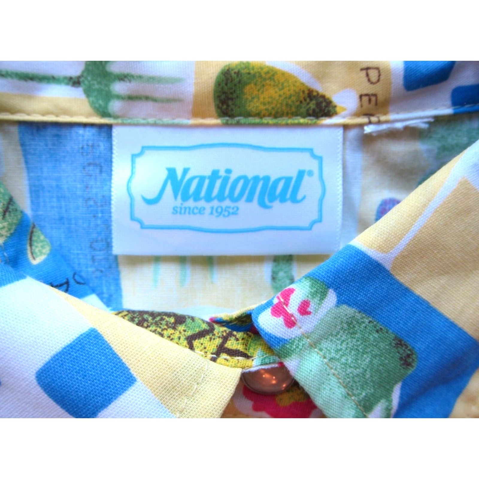 Vintage VINTAGE National Yellow Cotton Floral Maxi Dress M-L Pocket Snap Front Dress Women Size M / US 6-8 / IT 42-44 - 4 Thumbnail