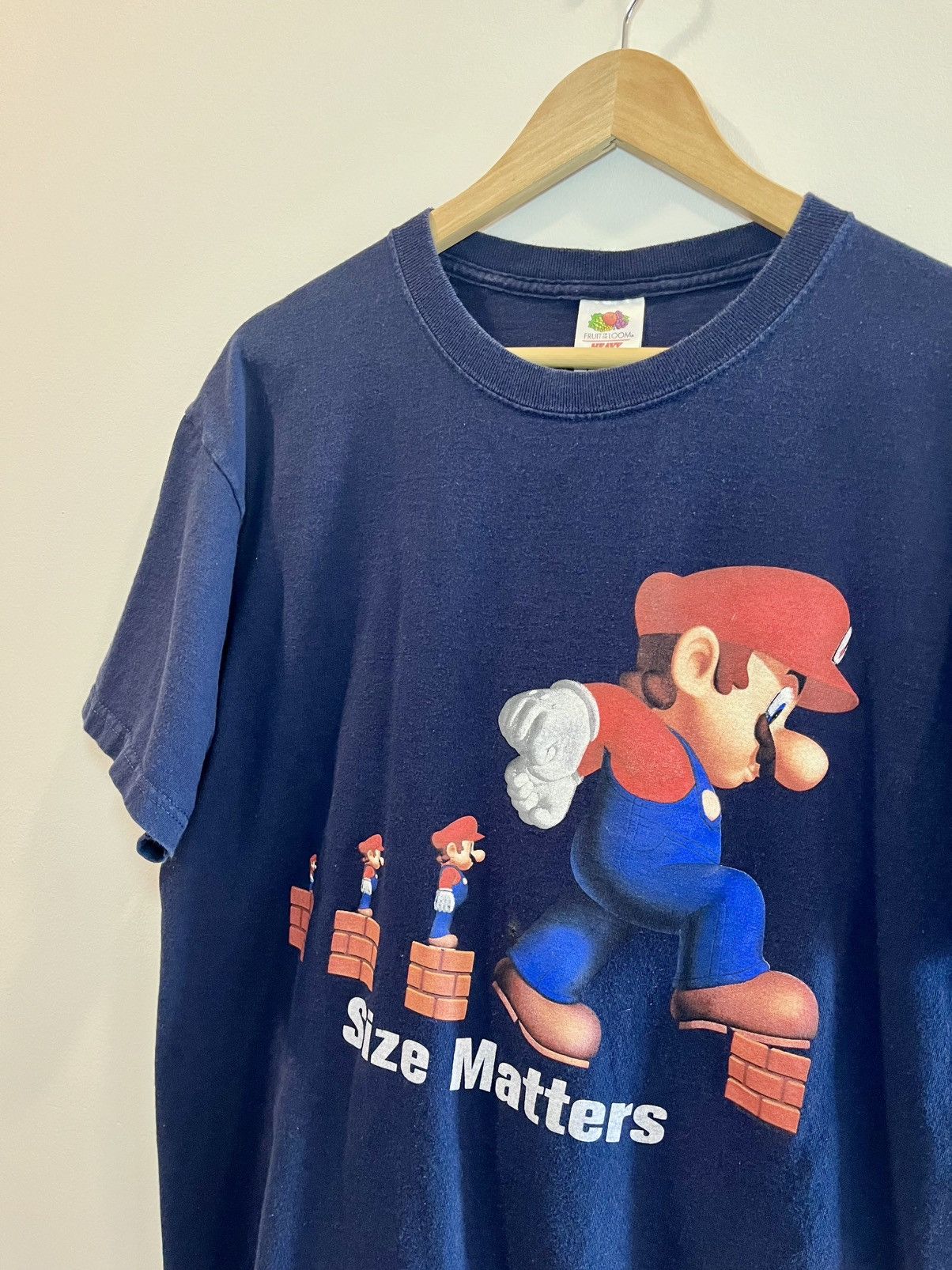 Nintendo Vintage 2000s Mario ‘Size Matters’ promo tee - Large Size US L / EU 52-54 / 3 - 2 Thumbnail