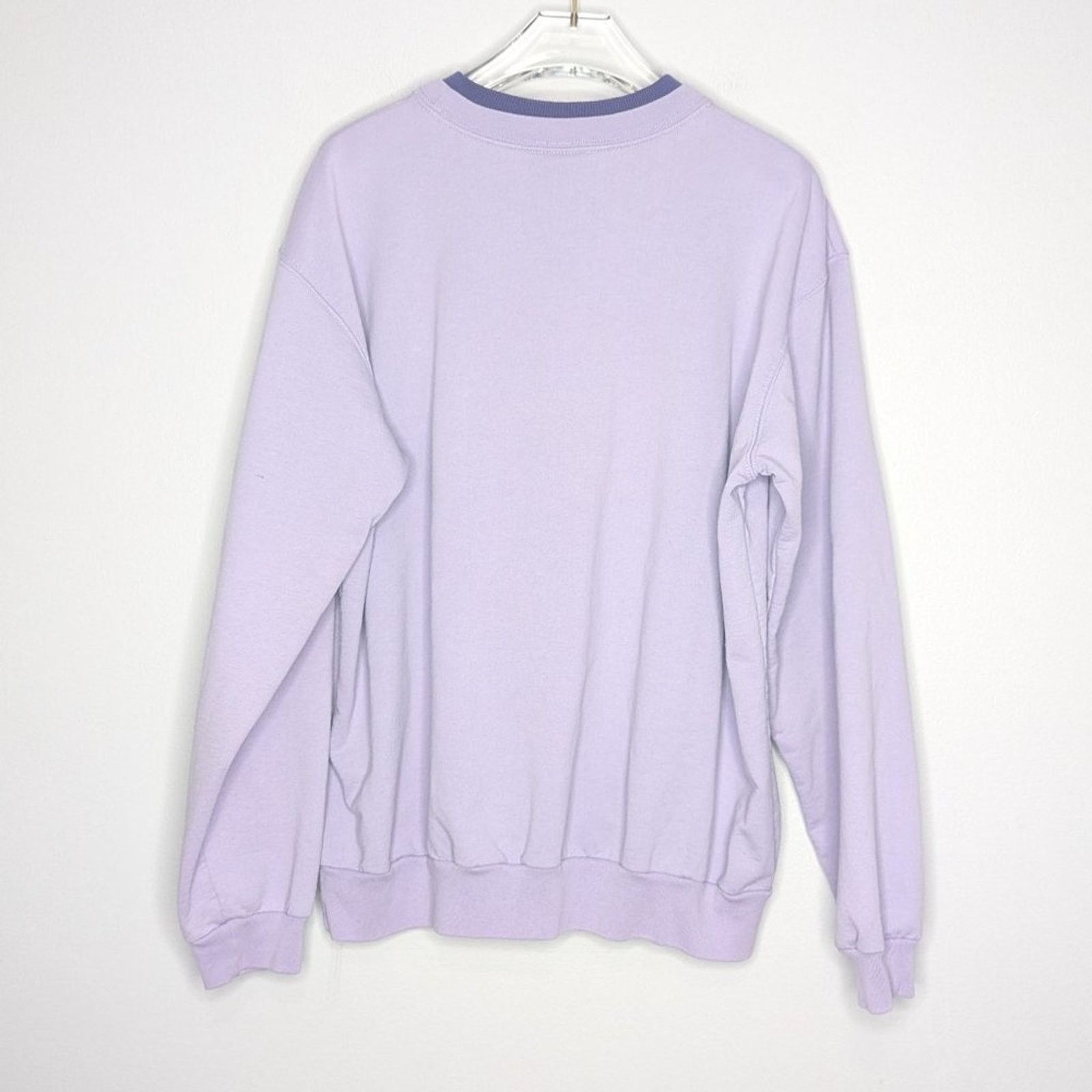 Vintage Vintage Purple Crewneck Sweatshirt Dandelion Ladybug Print Size L / US 10 / IT 46 - 2 Thumbnail