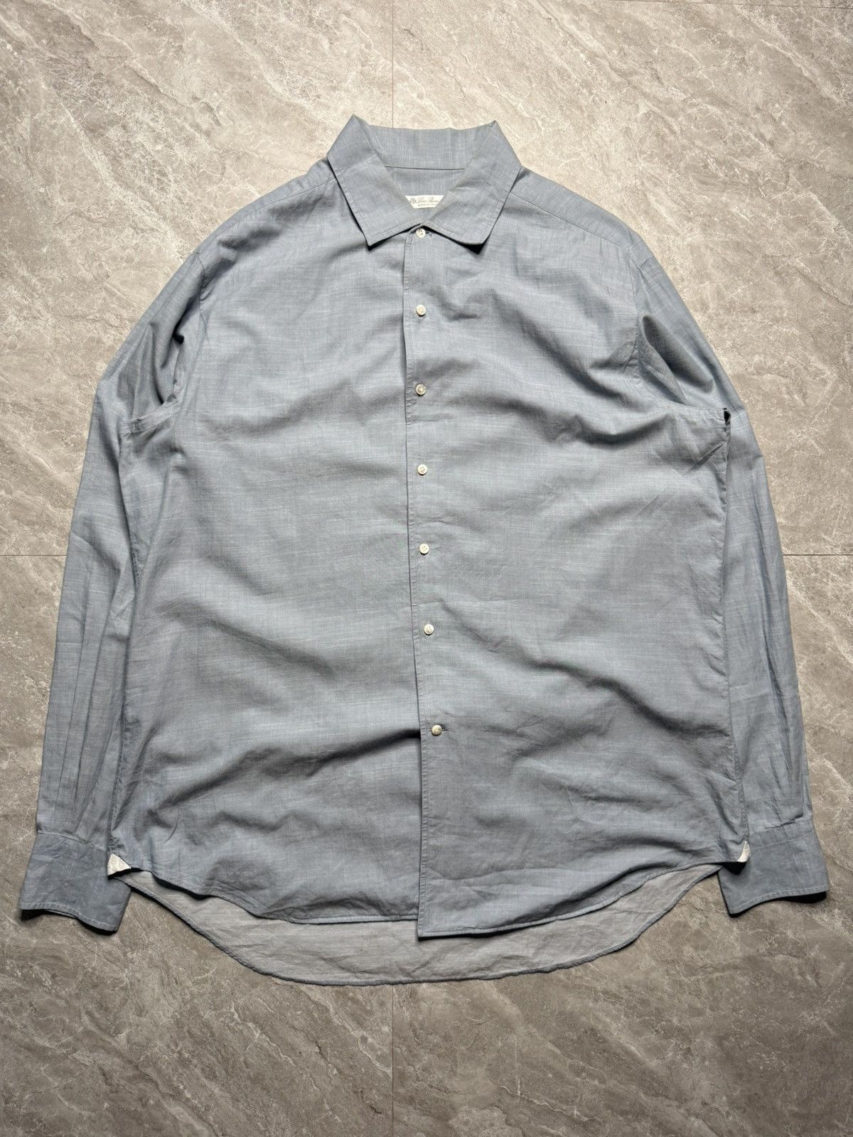 Loro Piana Loro Piana Andre Pad Cotton-Cashmere Blend Shirt Size US XXL / EU 58 / 5 - 2 Thumbnail