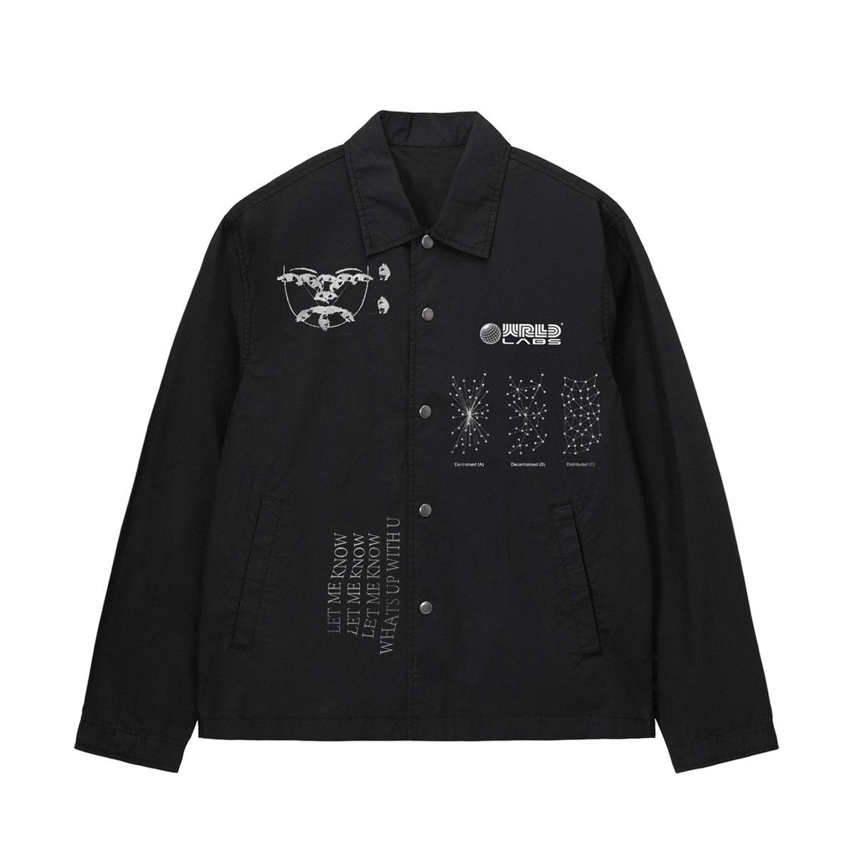 image of 999 Club Juice Wrld Astral Anomalies Lab Jacket Size XL in Black, Men's