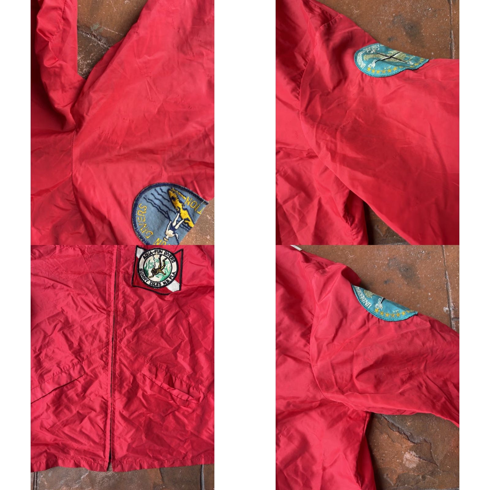 AQUA VINTAGE Duckster Sportswear Jacket Mens 60s Aqua Diver Zip Up Florida Medium Red Nylon Lining Full Zip Windbreaker 90s Outdoor Beach Localized Size US M / EU 48-50 / 2 - 8 Thumbnail