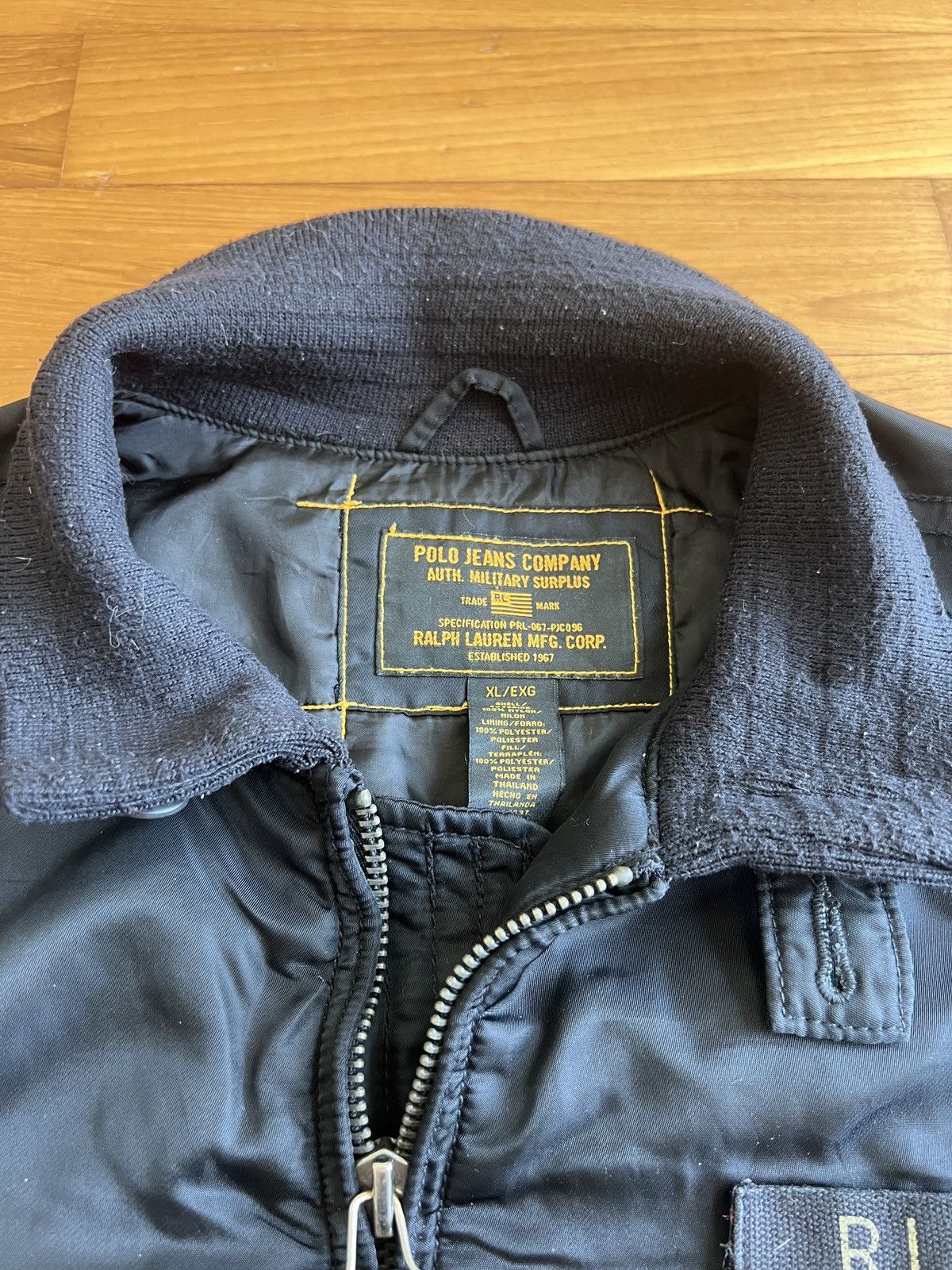 Ralph Lauren × Vintage Vintage 1990s Polo Jeans Company Military Bomber Jacket Size US XL / EU 56 / 4 - 3 Thumbnail