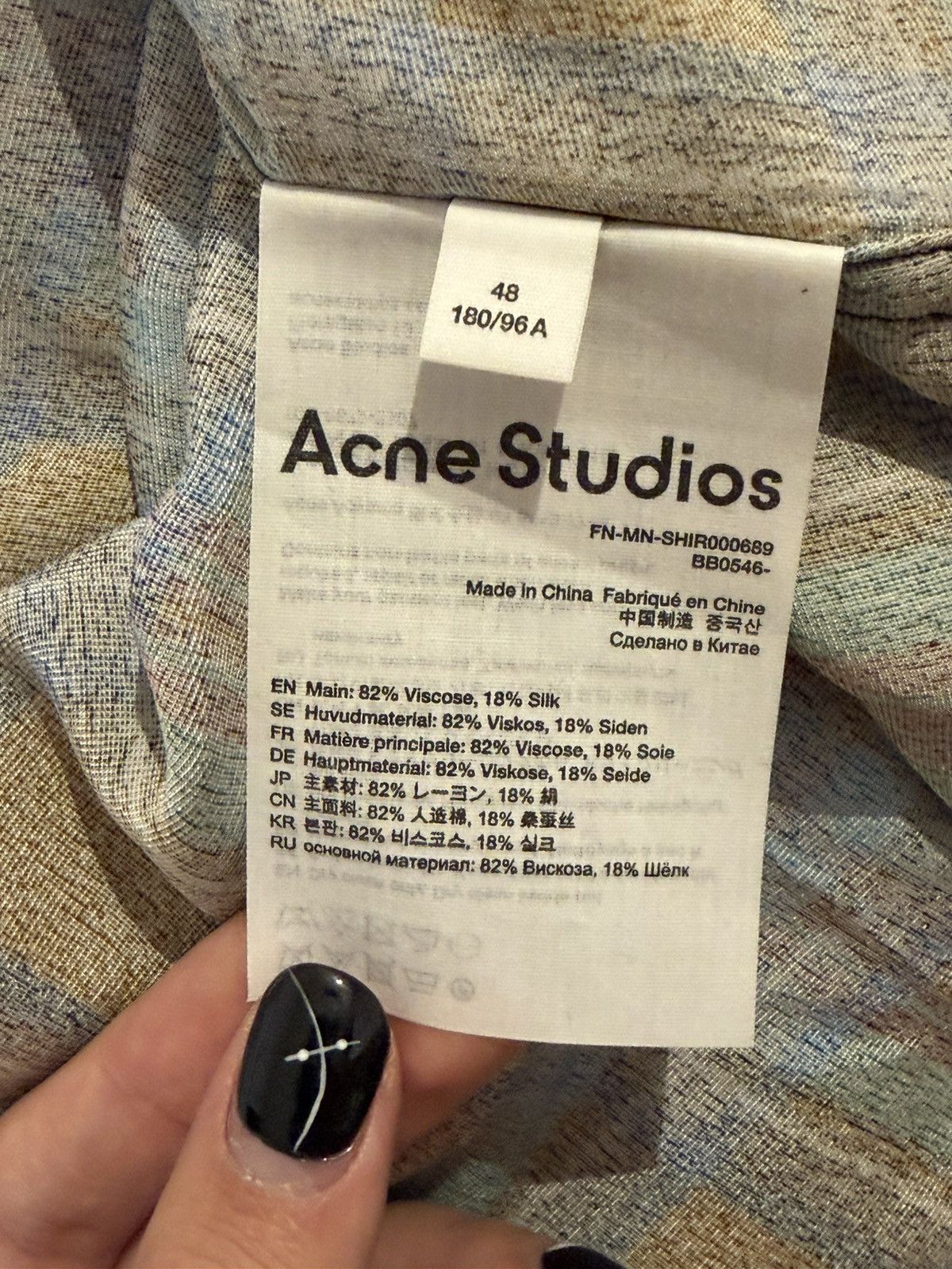 Acne Studios 1100$ ACNE STUDIOS PLAID SHIRT Size US M / EU 48-50 / 2 - 4 Thumbnail