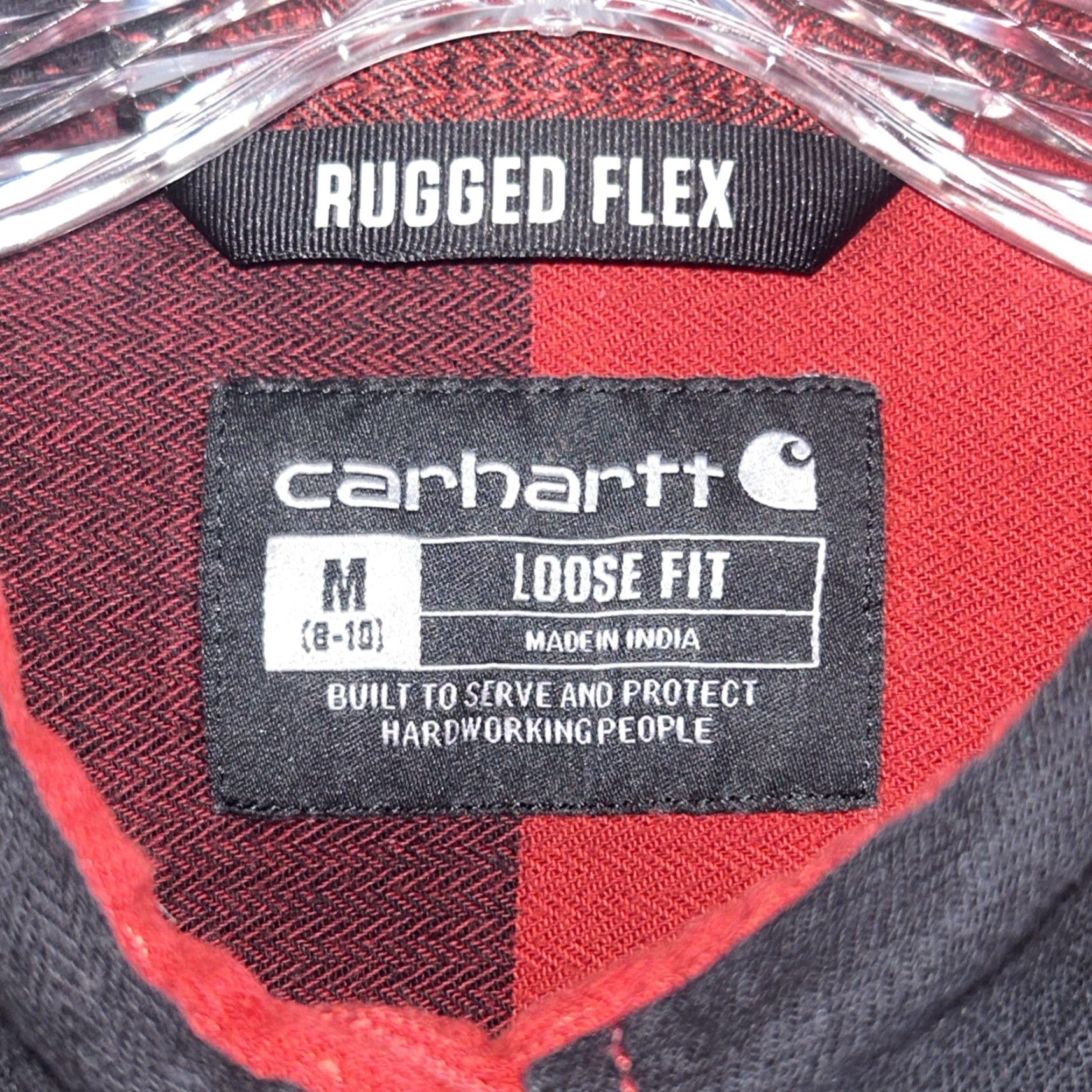 Carhartt VINTAGE? Wait this is not vintage. Carhartt Rugged Flex Red Plaid Shirt Womens Size M Loose Fit Button Up Workwear Size M / US 6-8 / IT 42-44 - 3 Thumbnail
