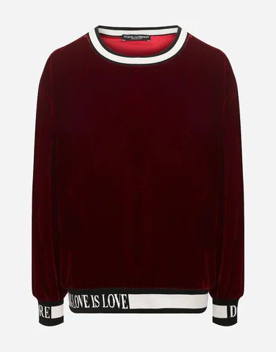 Dolce & Gabbana o1y0925 Crewneck Sweatshirt in Burgundy Size XS / US 0-2 / IT 36-38 - 1 Thumbnail