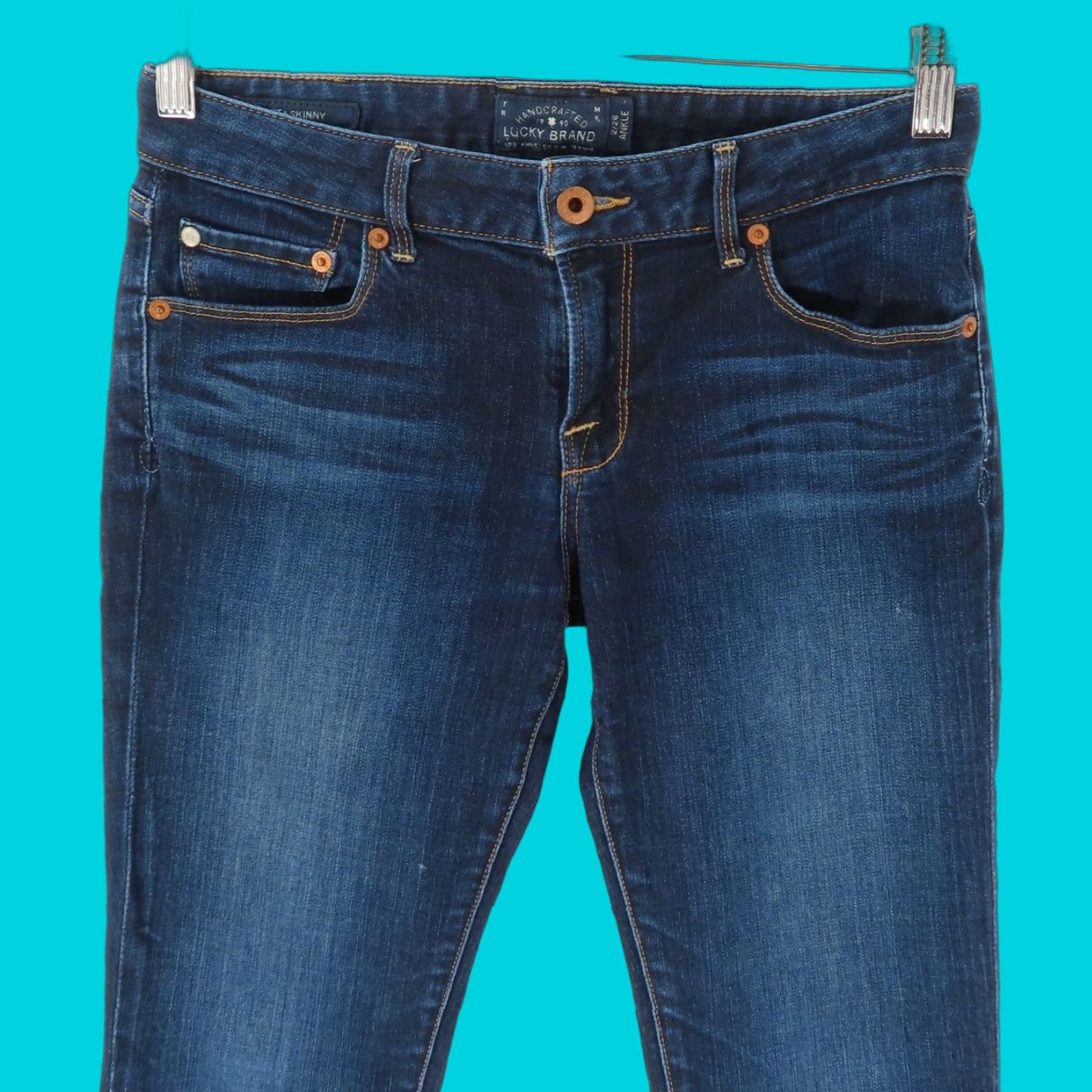 Lucky Brand Lucky Brand Lolita Skinny Womens Jeans Ankle 29in Inseam Blue Denim 2 Regular 5-Pocket Size 26" / US 2 / IT 38 - 1 Thumbnail