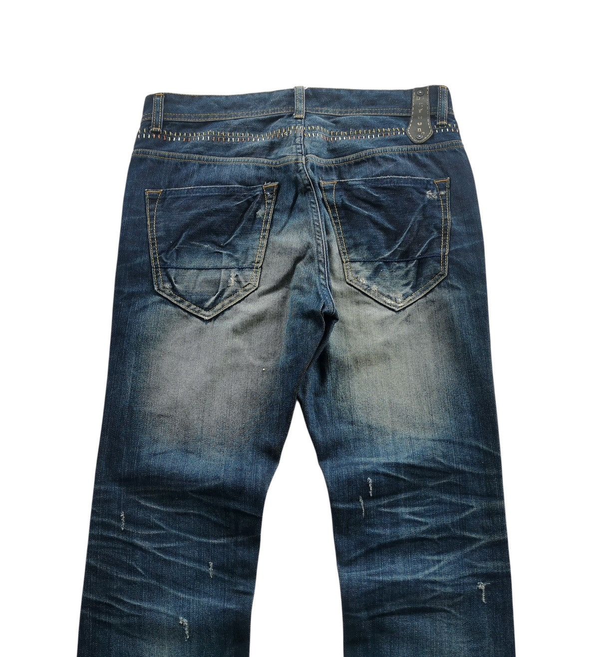 PPFM Mighty Distressed Denim Whiskering Jeans Japan Size US 32 / EU 48 - 5 Thumbnail