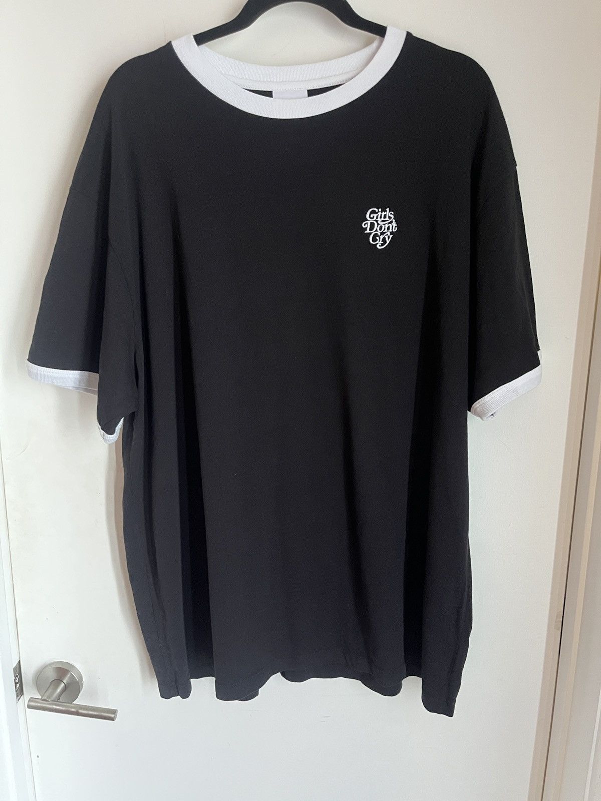 Girls Don't Cry Black Ringer Logo T-Shirt XL
