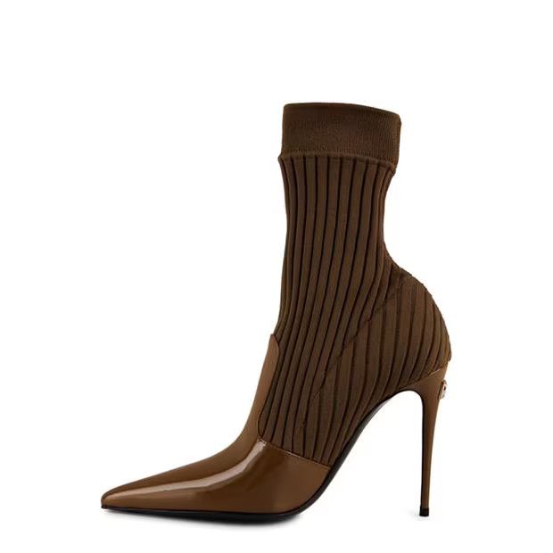 Dolce & Gabbana o1g2r1mq1024 Sock Boots in Camel Size US 8 / IT 38 - 2 Thumbnail