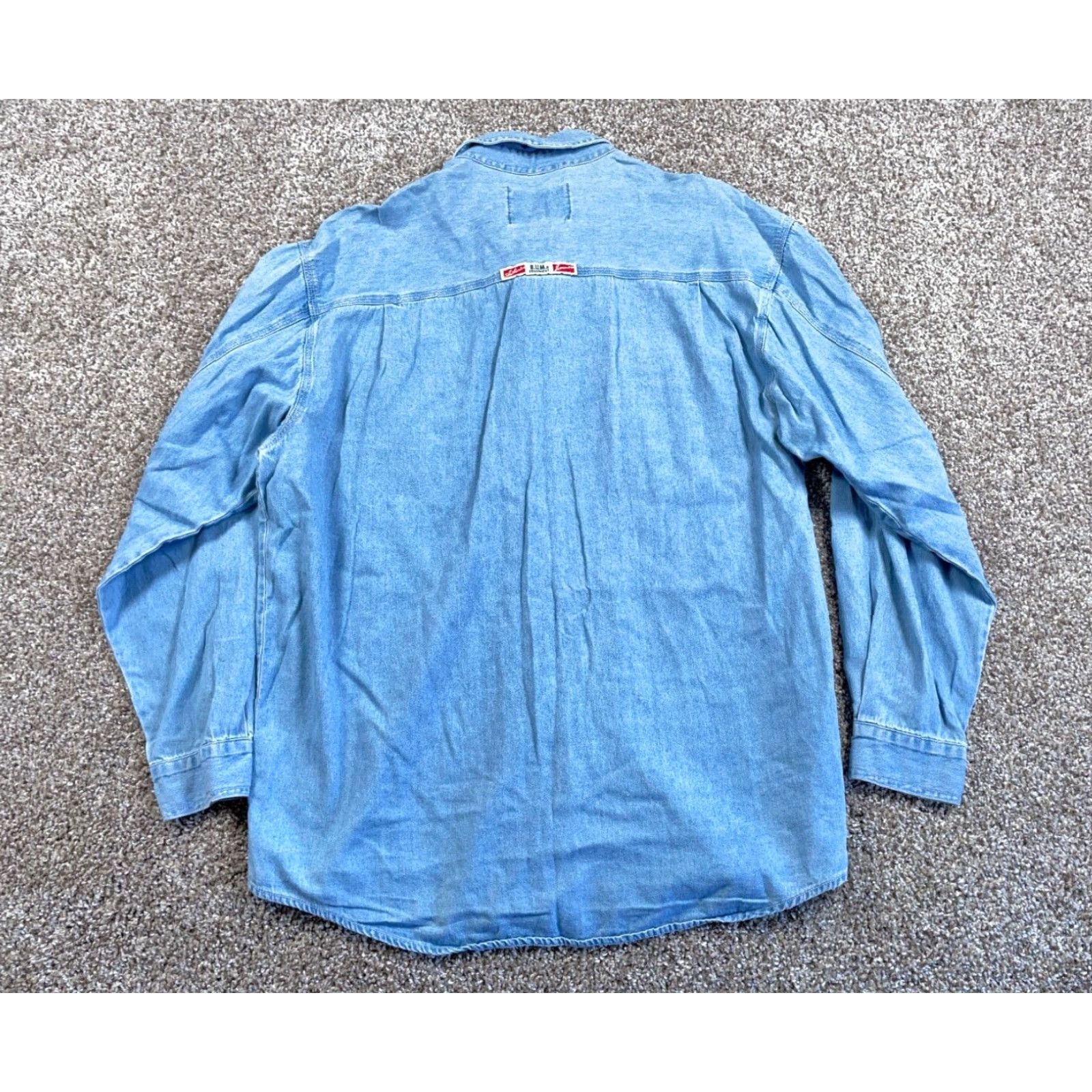 Vintage Vintage B.U.M. Equipment Oversized Denim Shirt Men’s Medium Blue Cotton Casual Workwear Retro 90s Size US M / EU 48-50 / 2 - 3 Thumbnail