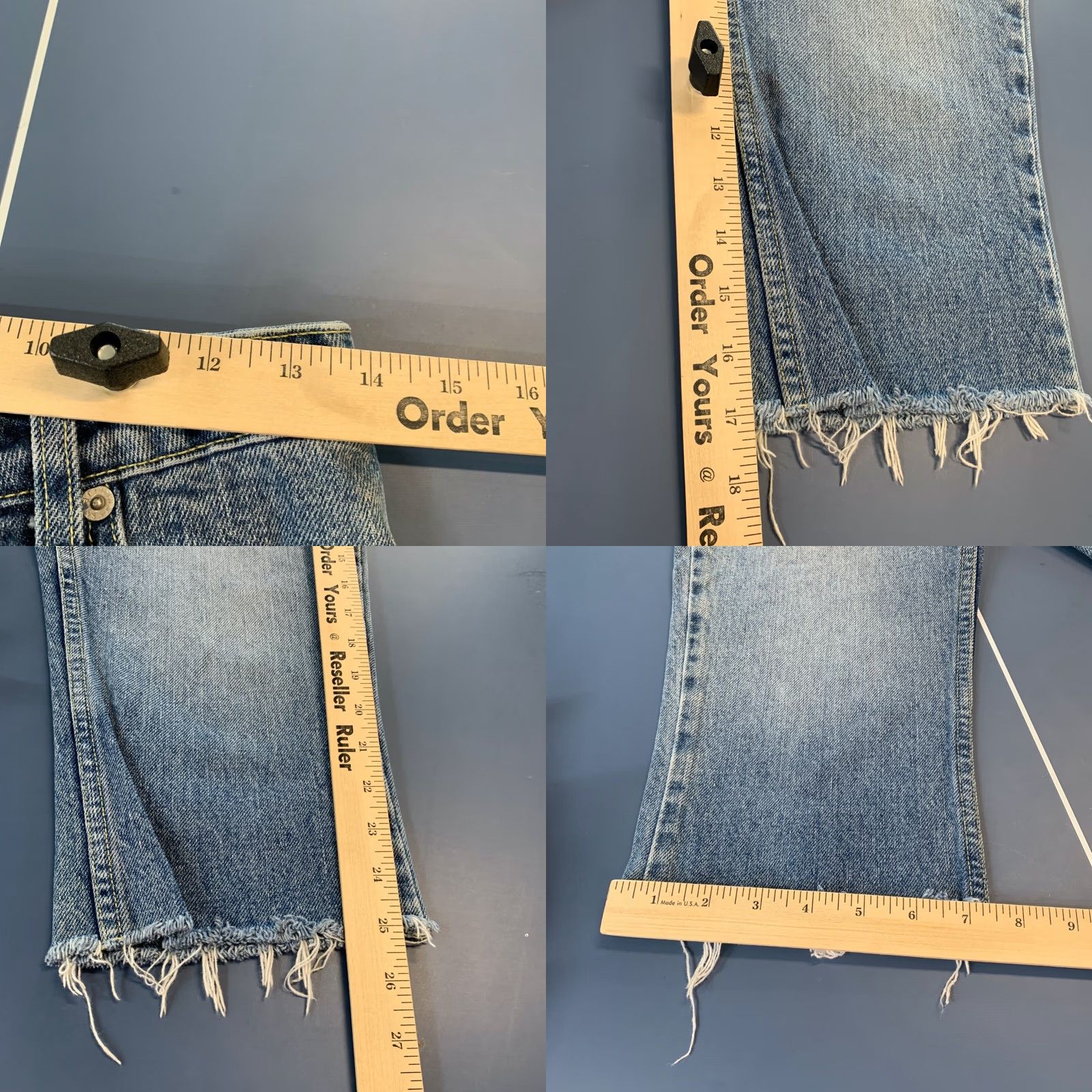 Tommy Hilfiger VINTAGE Tommy Hilfiger Womens Capri Jeans Size 3 Blue Raw Hem 28" x 17" Size 26" / US 2 / IT 38 - 8 Thumbnail