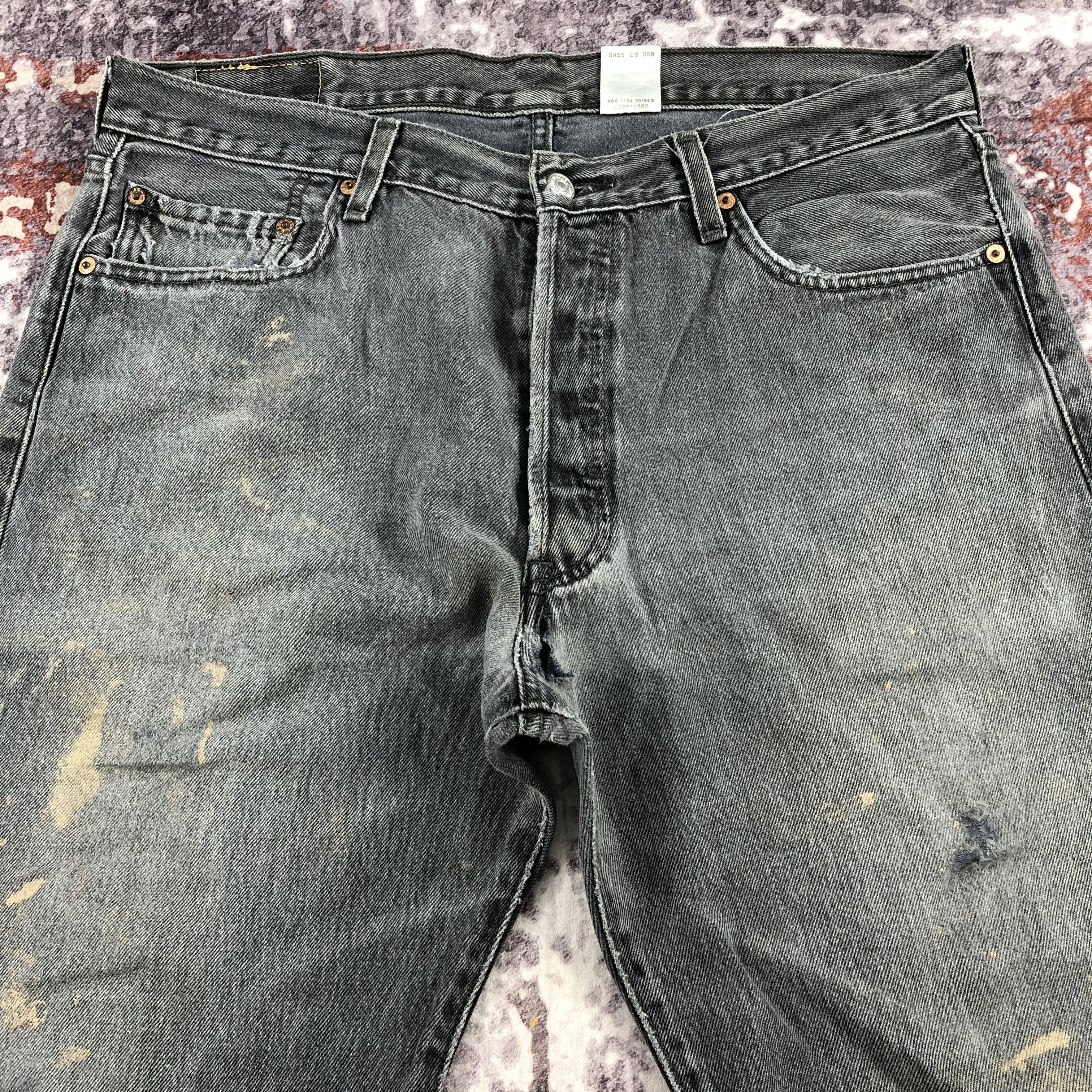 Levi's × Vintage 90s Vintage Levis 501 Painter Jeans-JM2314 Size US 37 - 3 Thumbnail