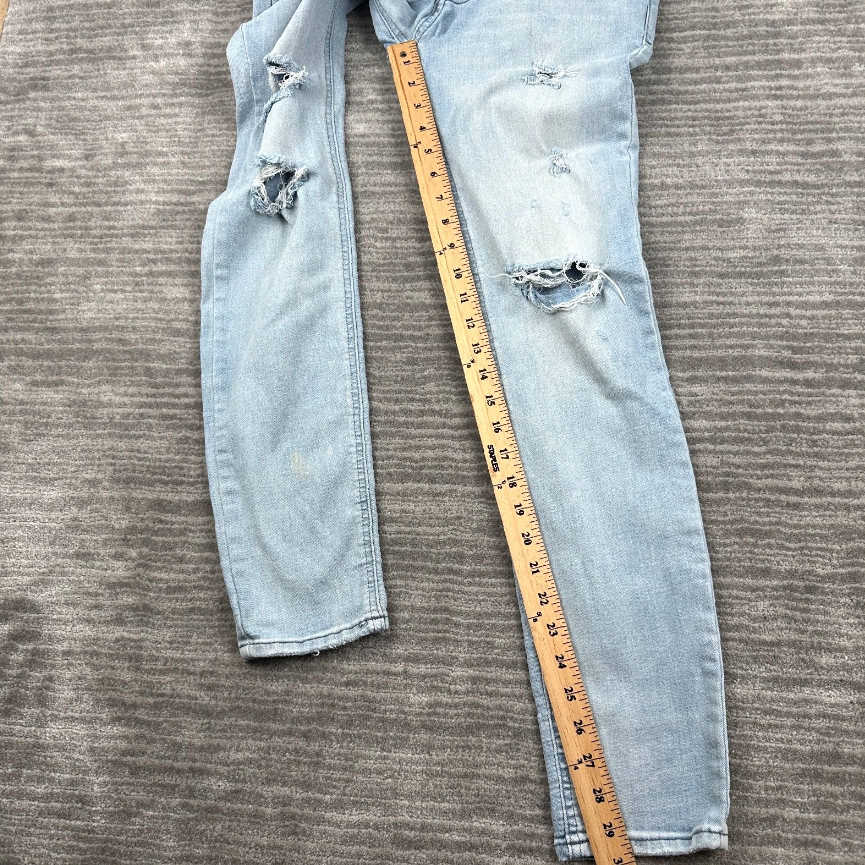 Pacsun Pacsun Skinny Jeans Womens 30x30 Denim Blue Distressed Stretch Regular 5-Pocket PacSun Jeans Womens Jeans Size 30" / US 8 / IT 44 - 7 Thumbnail