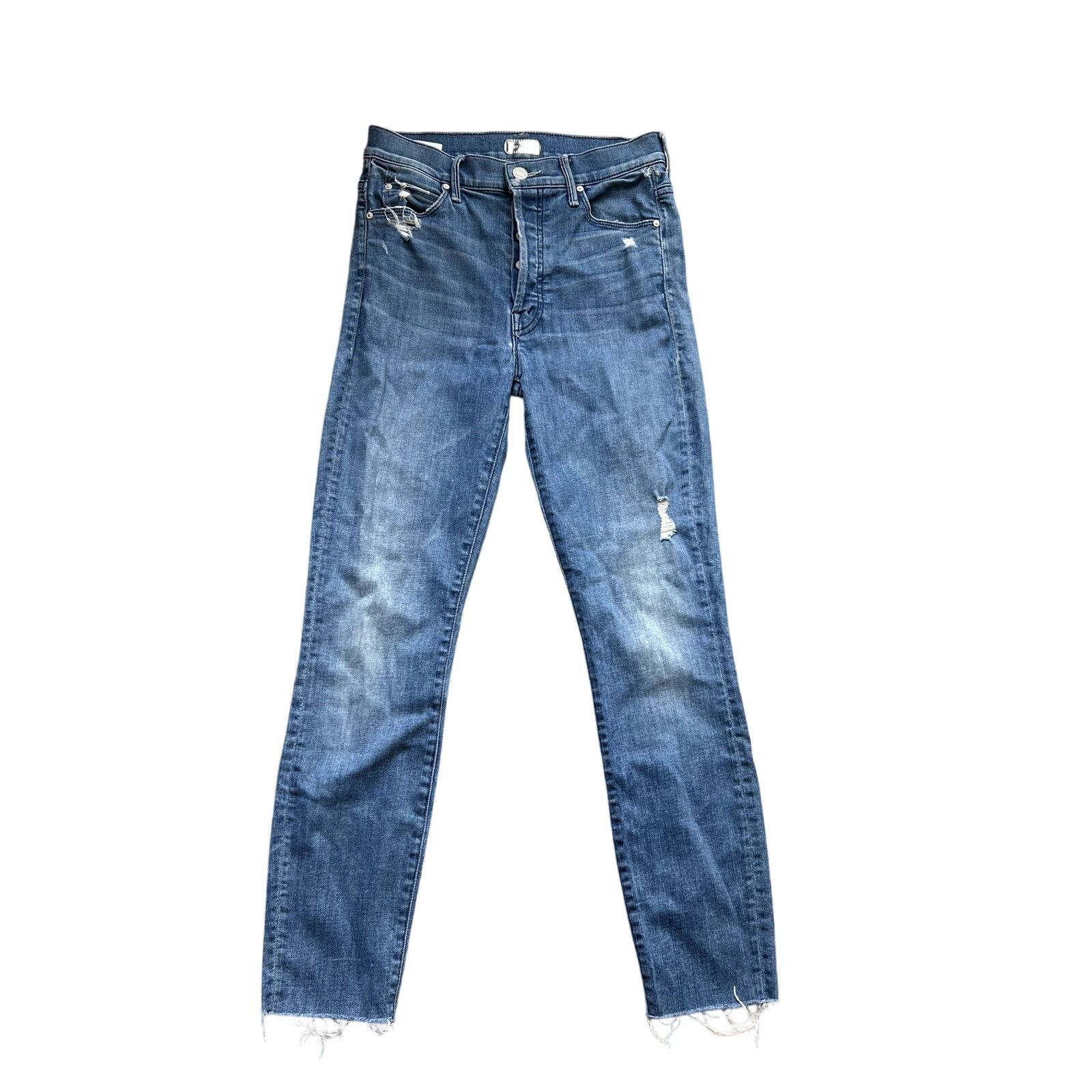 MOTHER Mother The Stunner Ankle Fray Graffiti Girl jeans size 26 Size 26" / US 2 / IT 38 - 2 Thumbnail