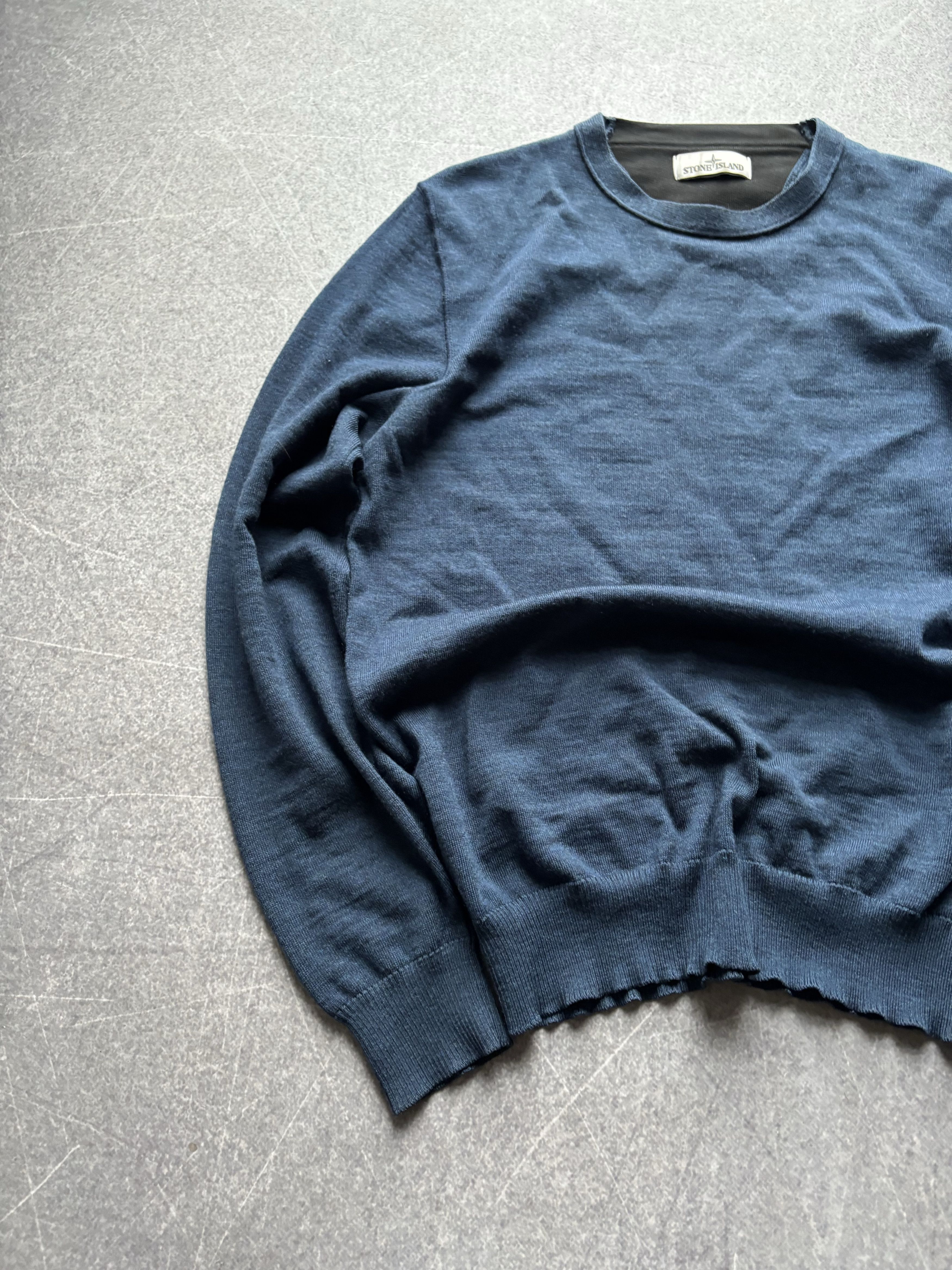 Stone Island Vintage Stone Island Pullover Wool Sweater Mens Authentic Size US XL / EU 56 / 4 - 3 Thumbnail