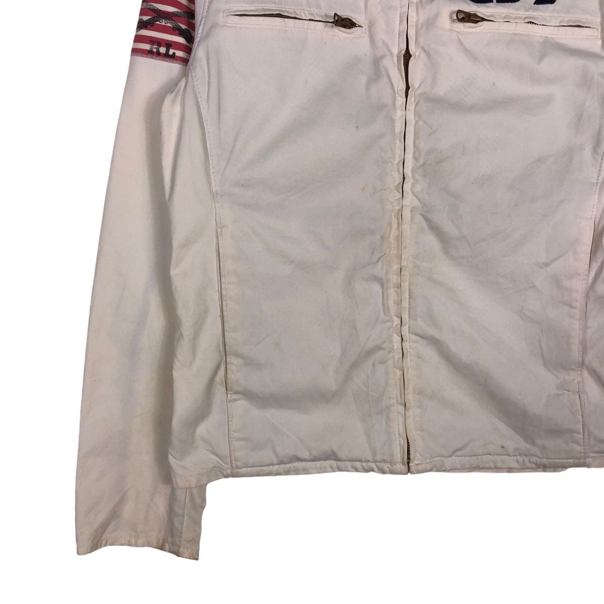 Polo Ralph Lauren Biker Jacket Zipper Ralph Lauren Mfg Polo Jeans Company Flag Size US M / EU 48-50 / 2 - 5 Thumbnail
