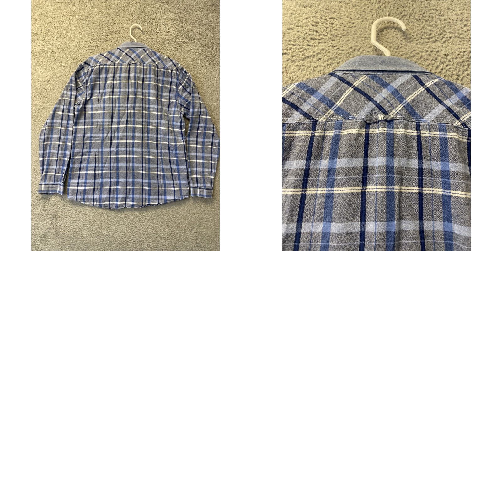 Barbour Barbour Shirt Mens Large Blue Plaid Cotton Button Up Long Sleeve/ 109-11 Size US L / EU 52-54 / 3 - 8 Thumbnail